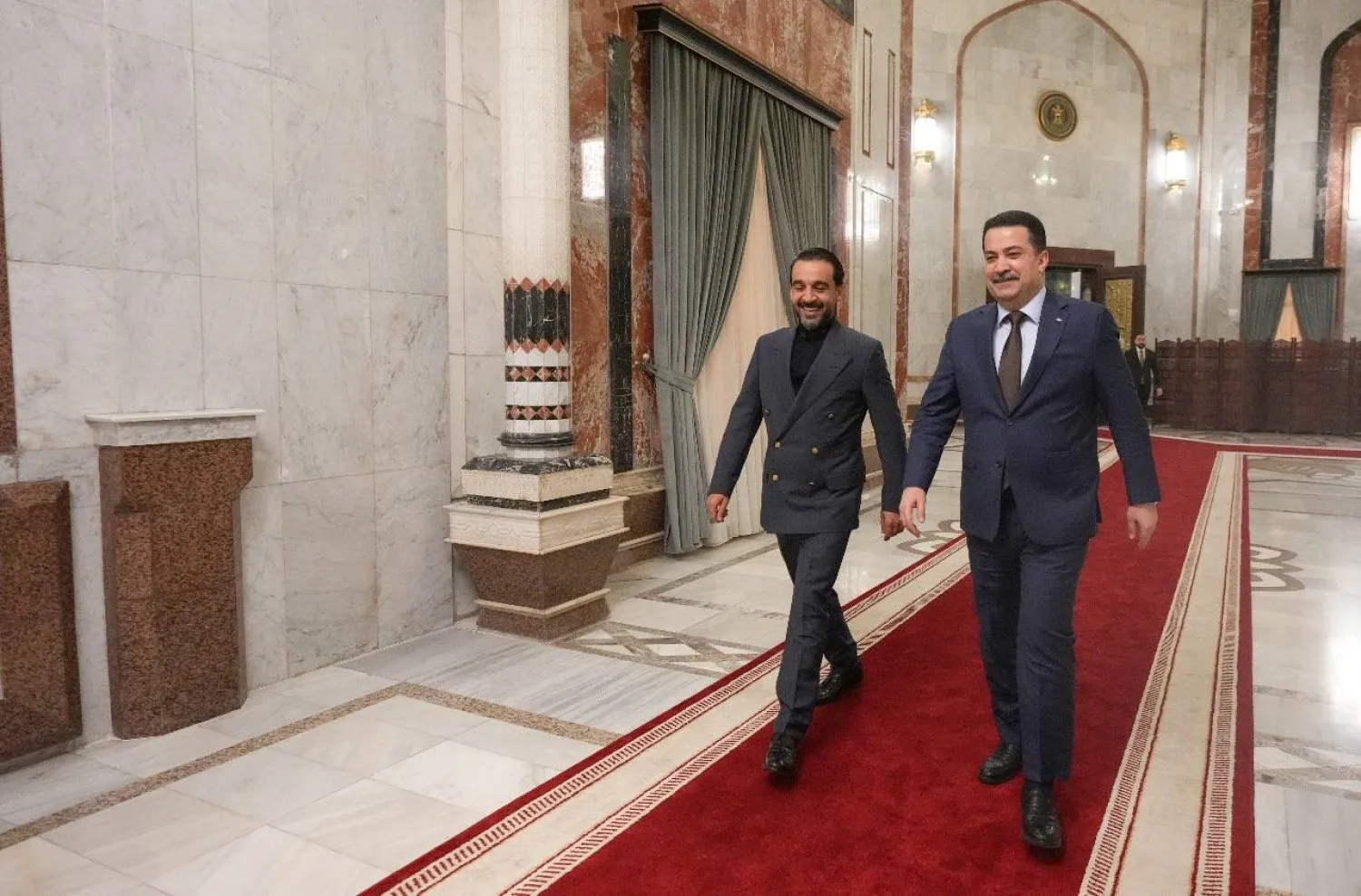 صورة من حساب الحلبوسي في «إكس» للقائه مع السوداني