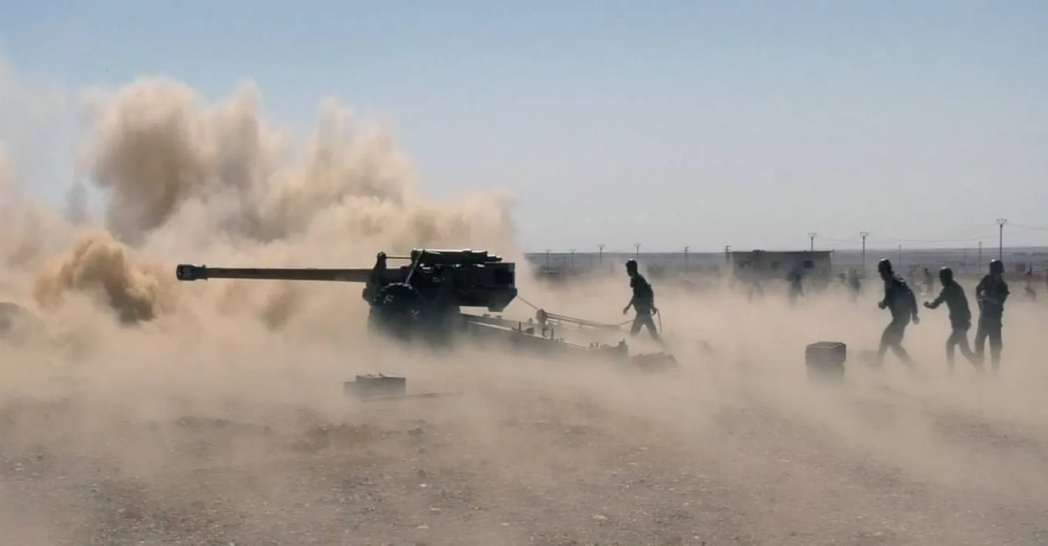 جنود من مدفعية الجيش السوري خلال أحد التدريبات (صفحة وزارة الدفاع السورية على فيسبوك)