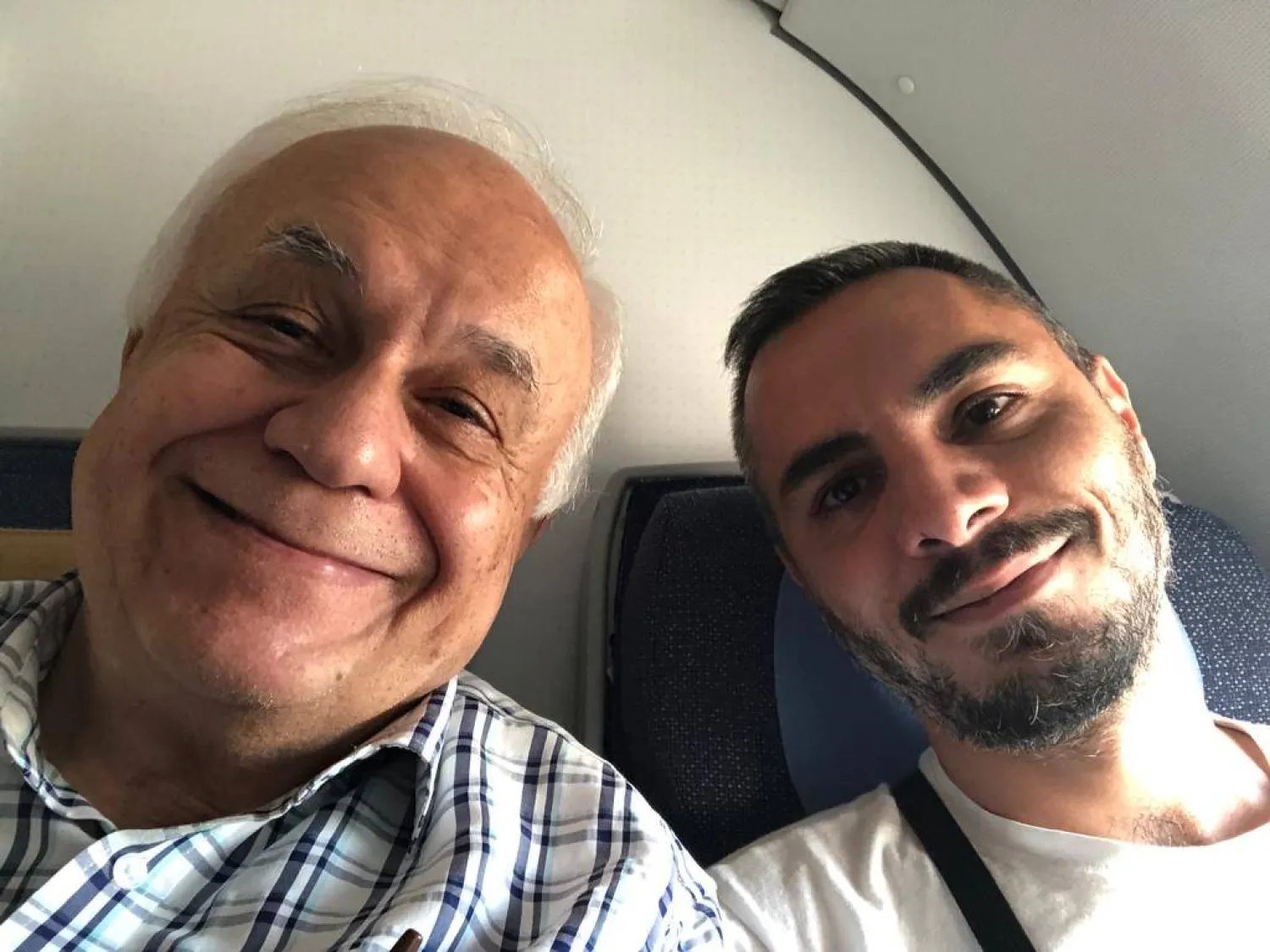 زياد مع والده المنتج والكاتب الراحل مروان نجار (زياد نجار)