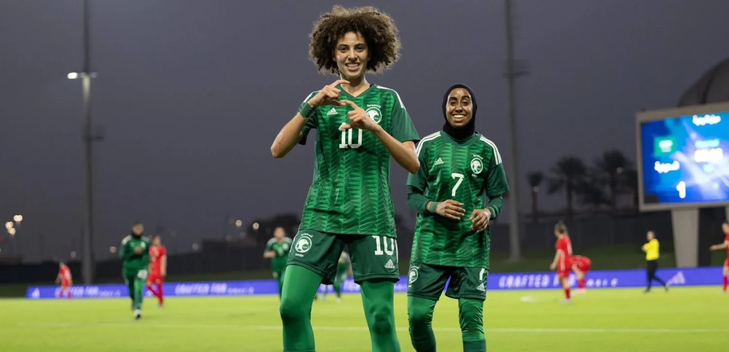 صبا توفيق تحتفل بهدفها في الشباك السورية (الشرق الأوسط)