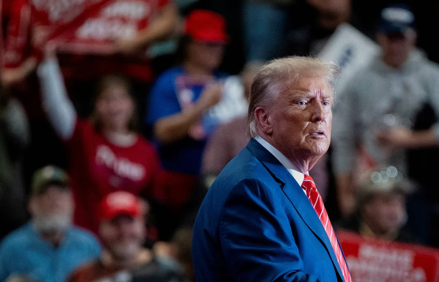 الرئيس الأميركي السابق والمرشح الجمهوري للرئاسة دونالد ترمب بولاية أيوا بالولايات المتحدة في 6 يناير 2024 (رويترز)