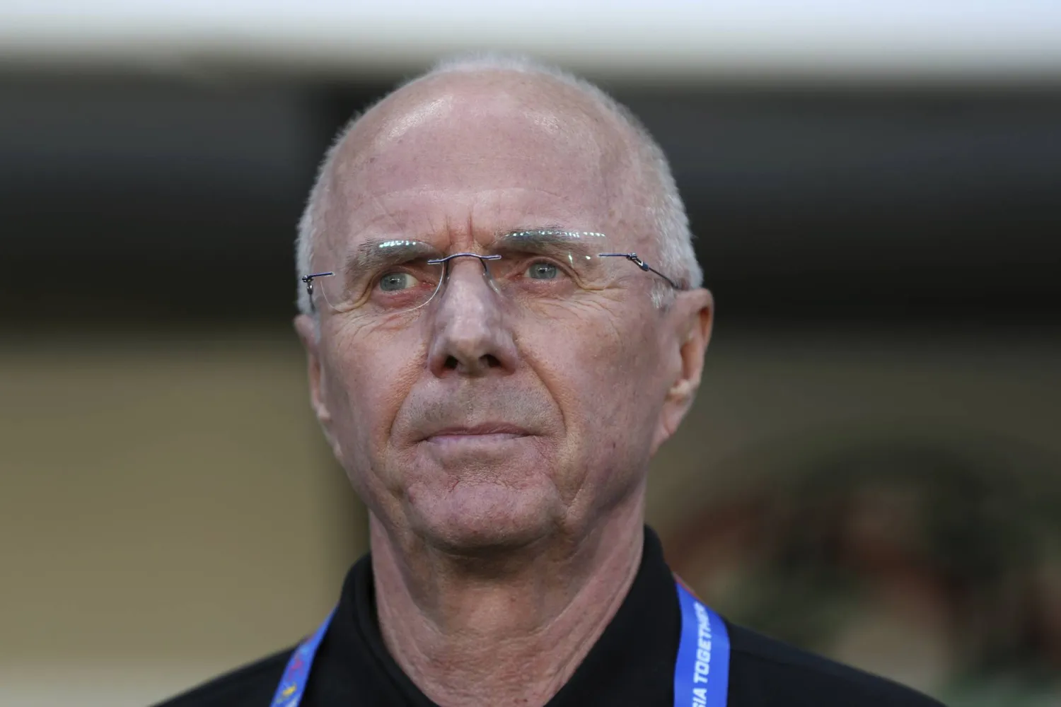 FILE - Then Philippines' head coach Sven-Goran Eriksson, looks on during the AFC Asian Cup group C soccer match between China and Phillipines at Mohammed Bin Zayed Stadium in Abu Dhabi, United Arab Emirates, Friday, Jan. 11, 2019. (AP Photo/Kamran Jebreili, File)