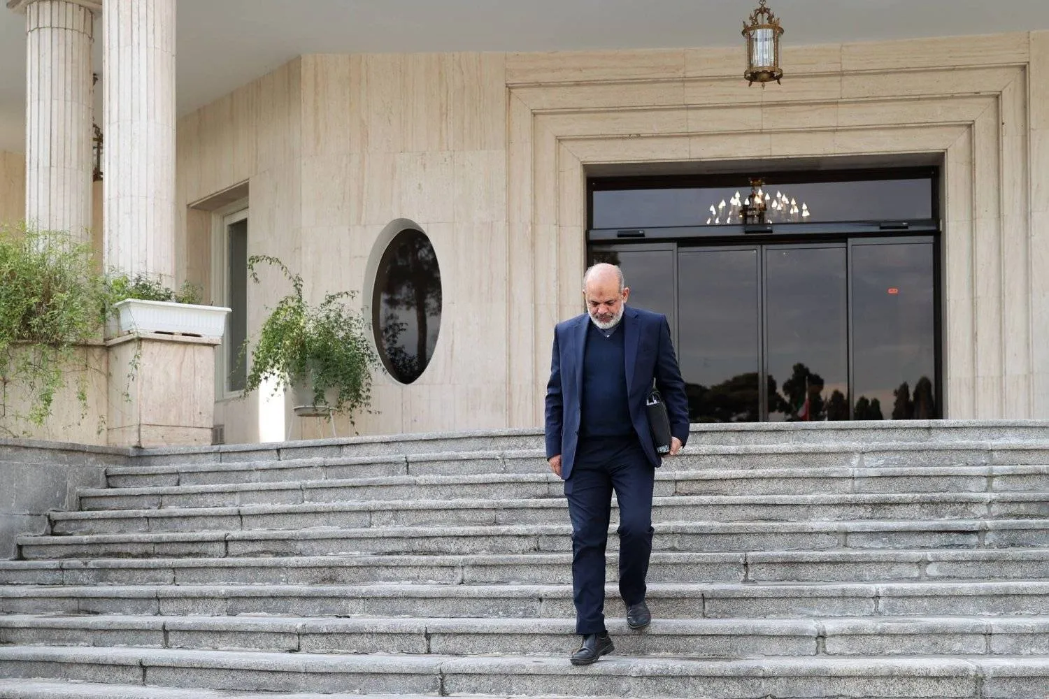 Iran’s Minister of Interior Ahmad Vahidi leaves the government headquarters. (Iranian presidency) 