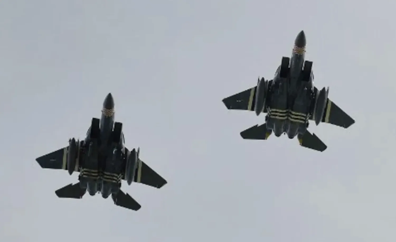 مقاتلتان أميركيتان من طراز «إف 15» (أرشيفية)