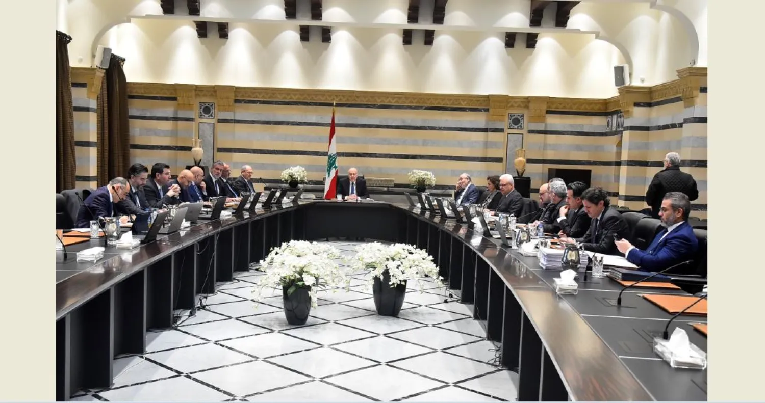 ميقاتي مترئساً جلسة مجلس الوزراء التي عقدت الجمعة في السراي الحكومي (موقع رئاسة الحكومة)