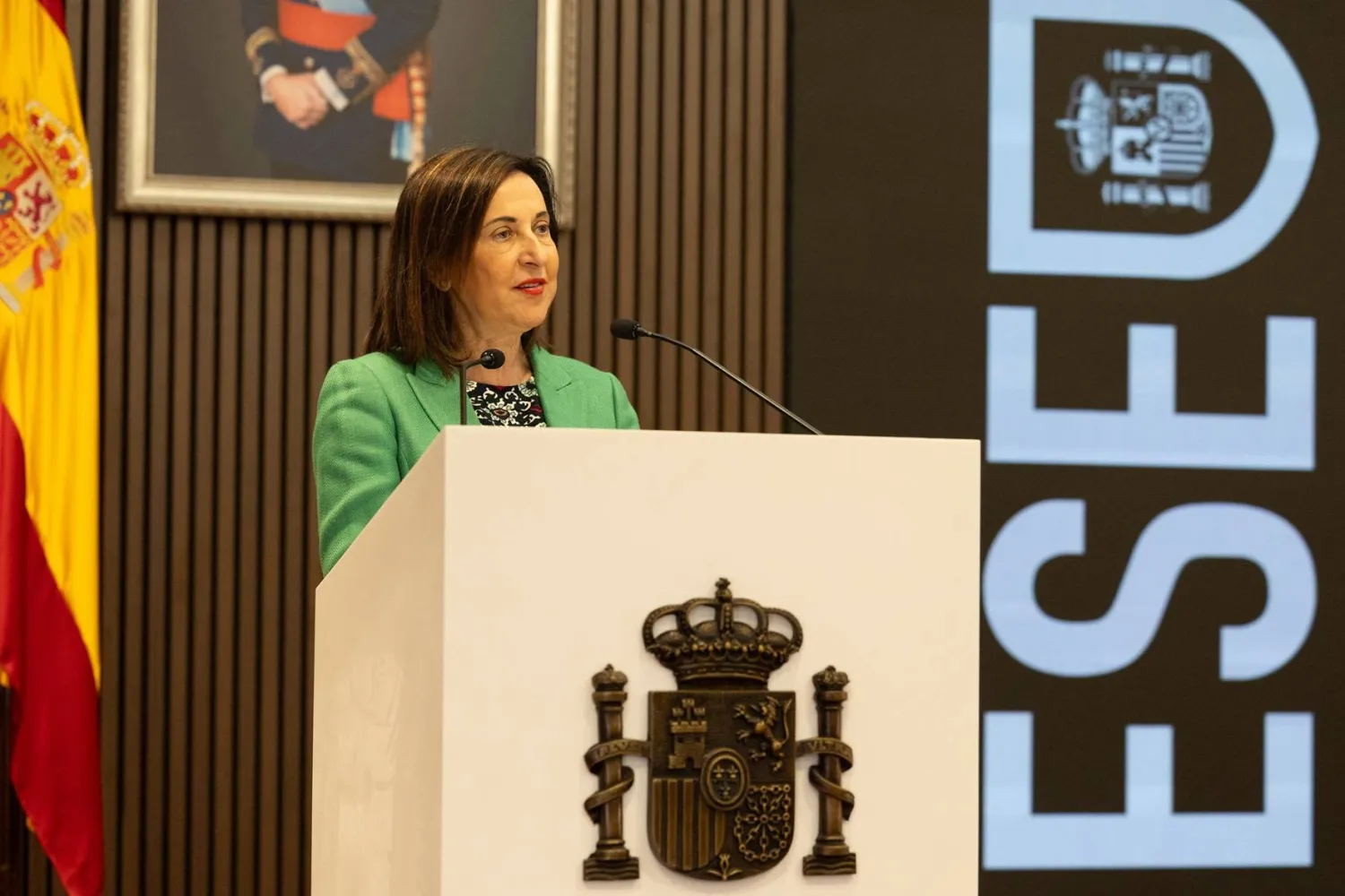 وزيرة الدفاع الإسبانية مارجغاريتا روبليس (وزارة الدفاع الإسبانية عبر منصة إكس)