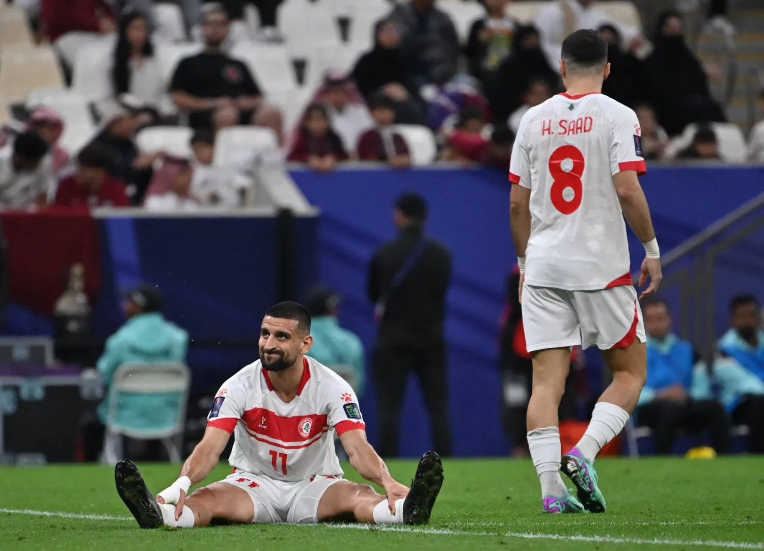 خيبة أمل تعرض لها منتخب لبنان بعد عثرة البداية أمام قطر (تصوير: علي خمج)
