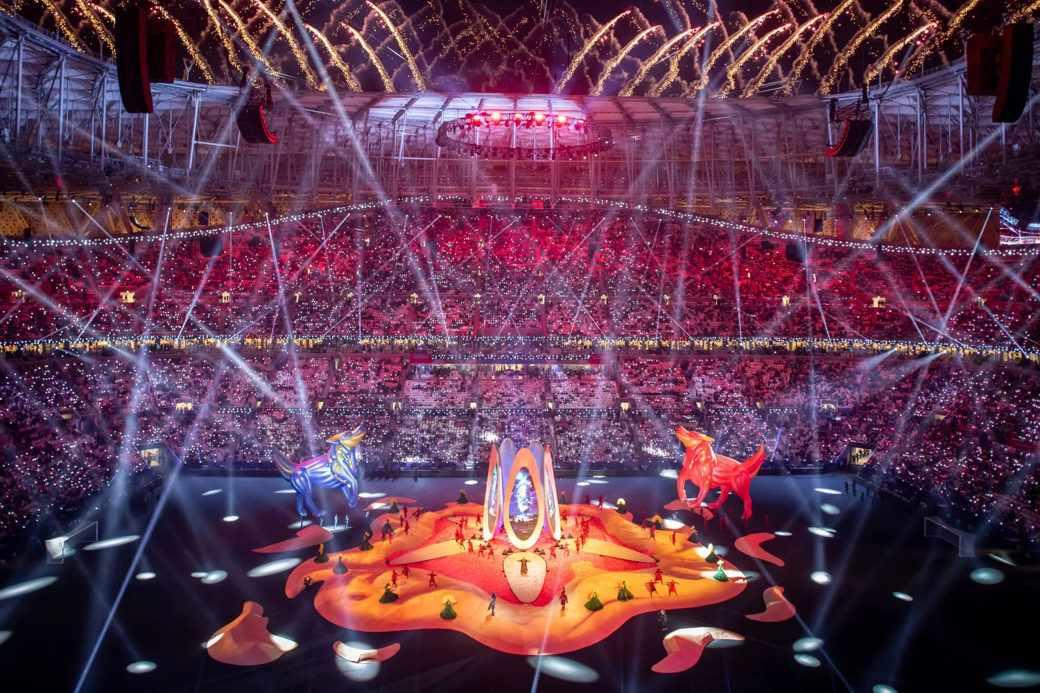 شهد ملعب لوسيل حفل افتتاح كأس آسيا 2023 (الشرق الأوسط) 