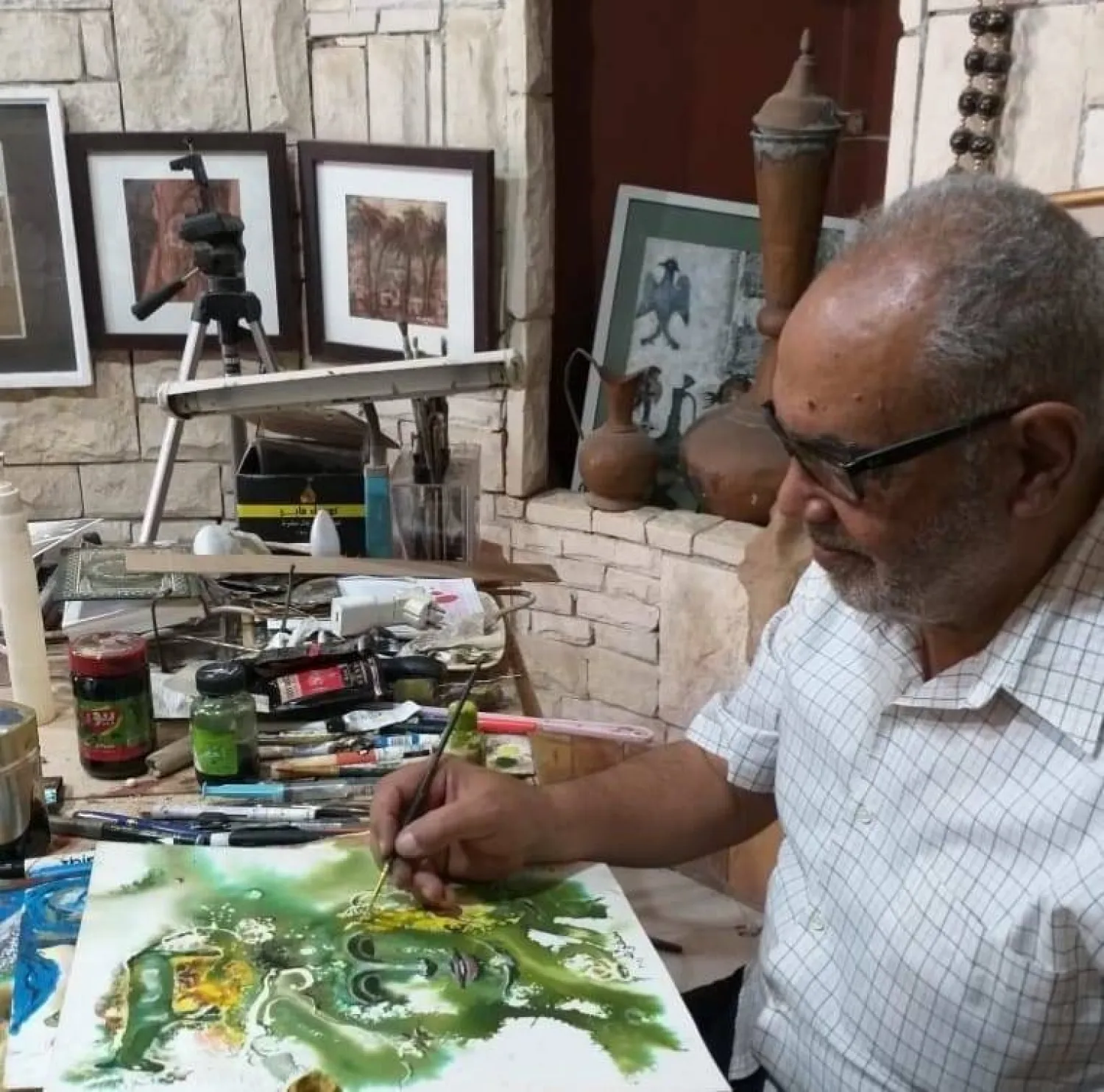 الفنان المصري مصطفى بط (الشرق الأوسط)