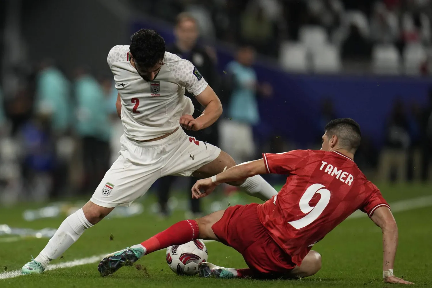 فلسطين خسرت برباعية في أولى مواجهاتها الآسيوية (أ.ب)