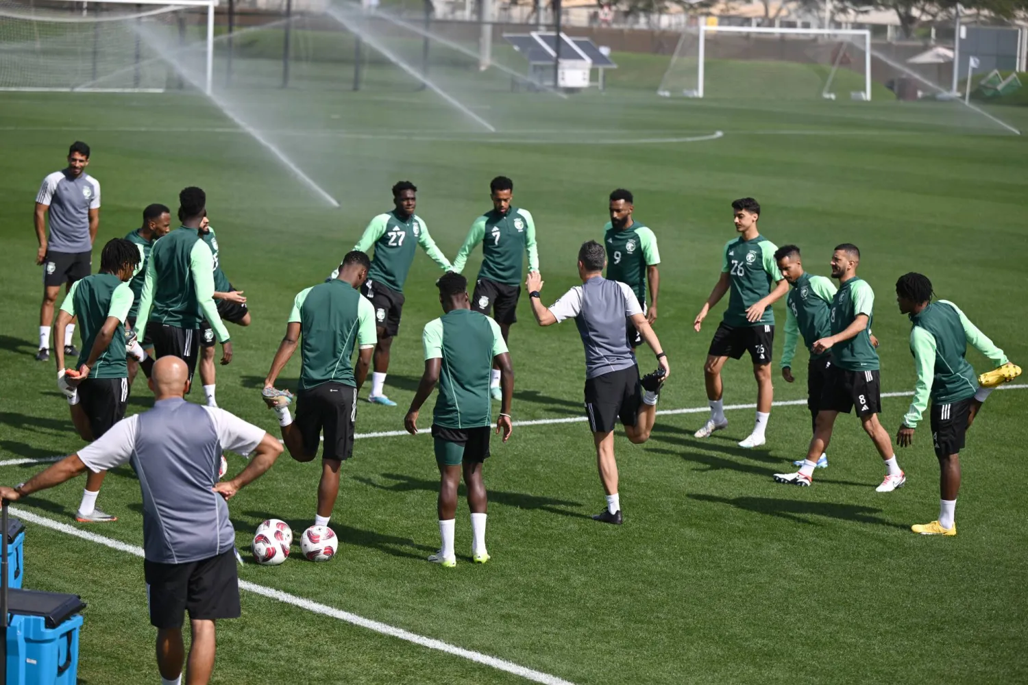 الأخضر يأمل حسم تأهله مبكرا من خلال مباراة الأحد (تصوير: علي خمج)