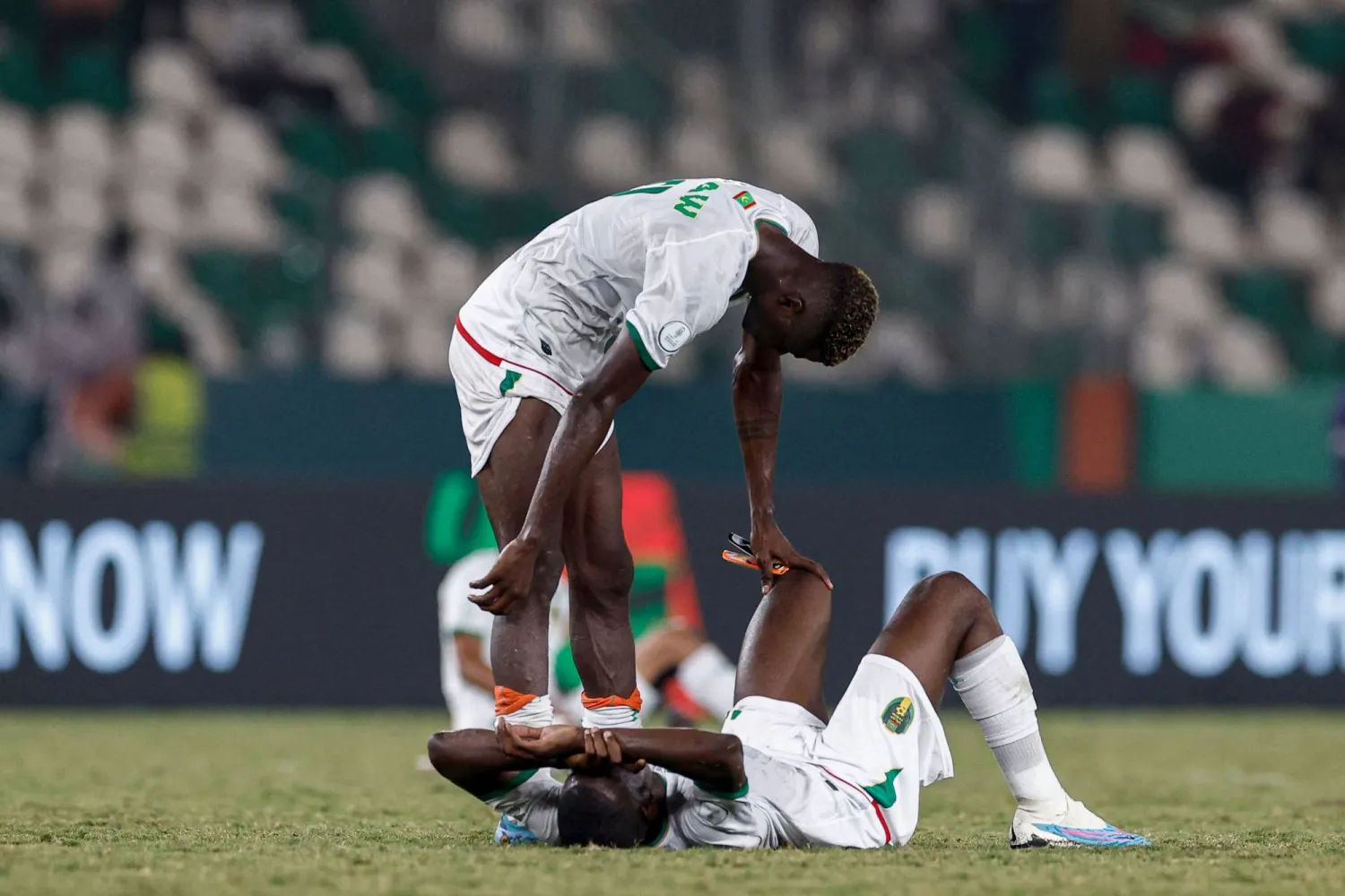 حسرة موريتانية بعد الخسارة (أ.ف.ب)