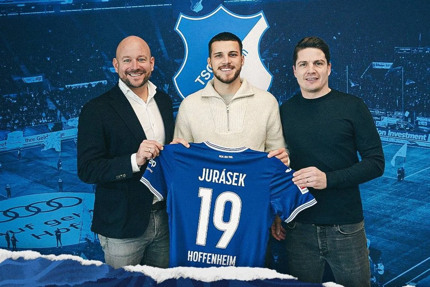 ديفيد يوراسيك خلال إعلان تعاقده مع هوفنهايم (نادي هوفنهايم)