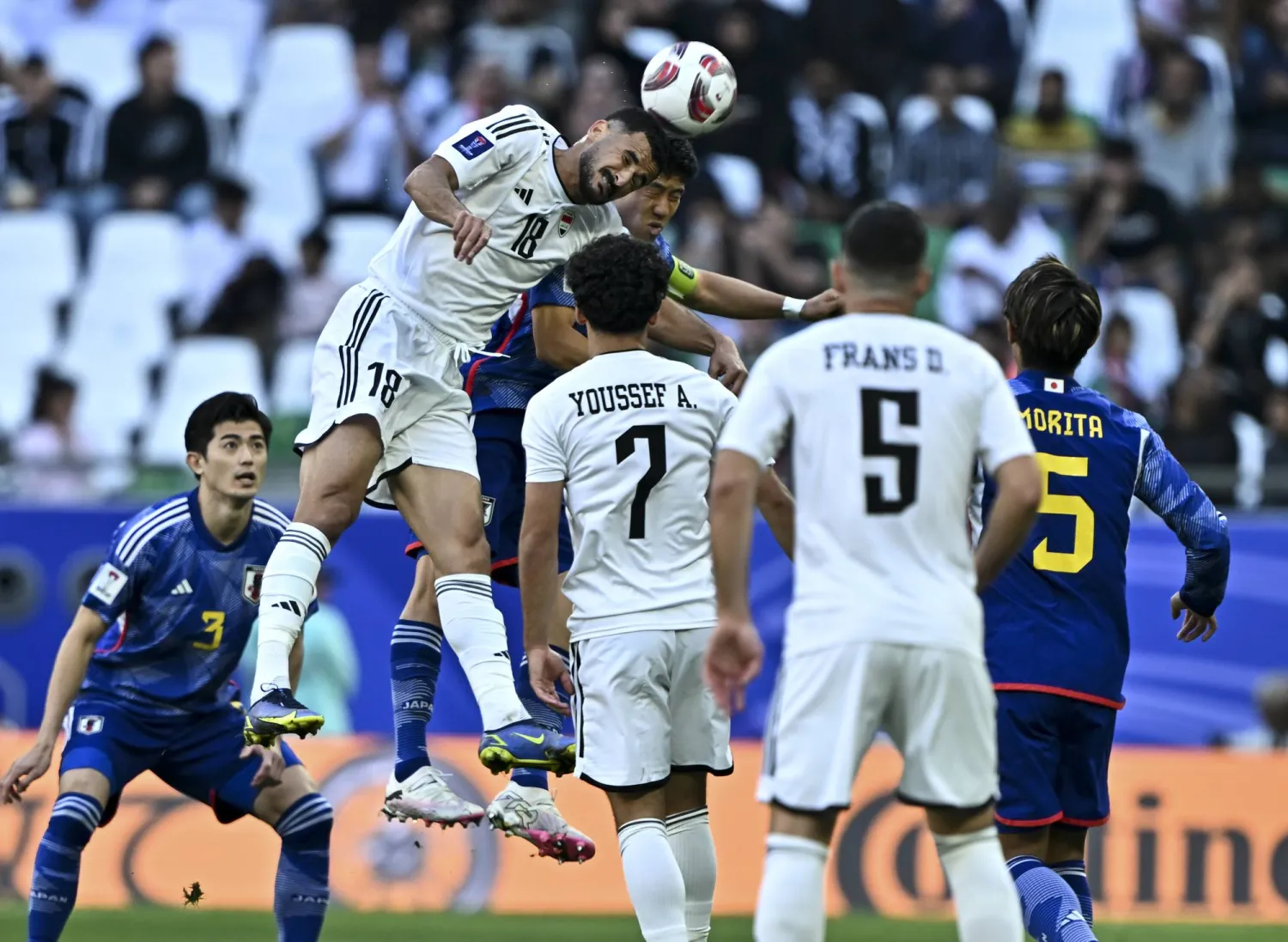 العراق حقق فوزاً تاريخياً على اليابان في كأس آسيا (غيتي)