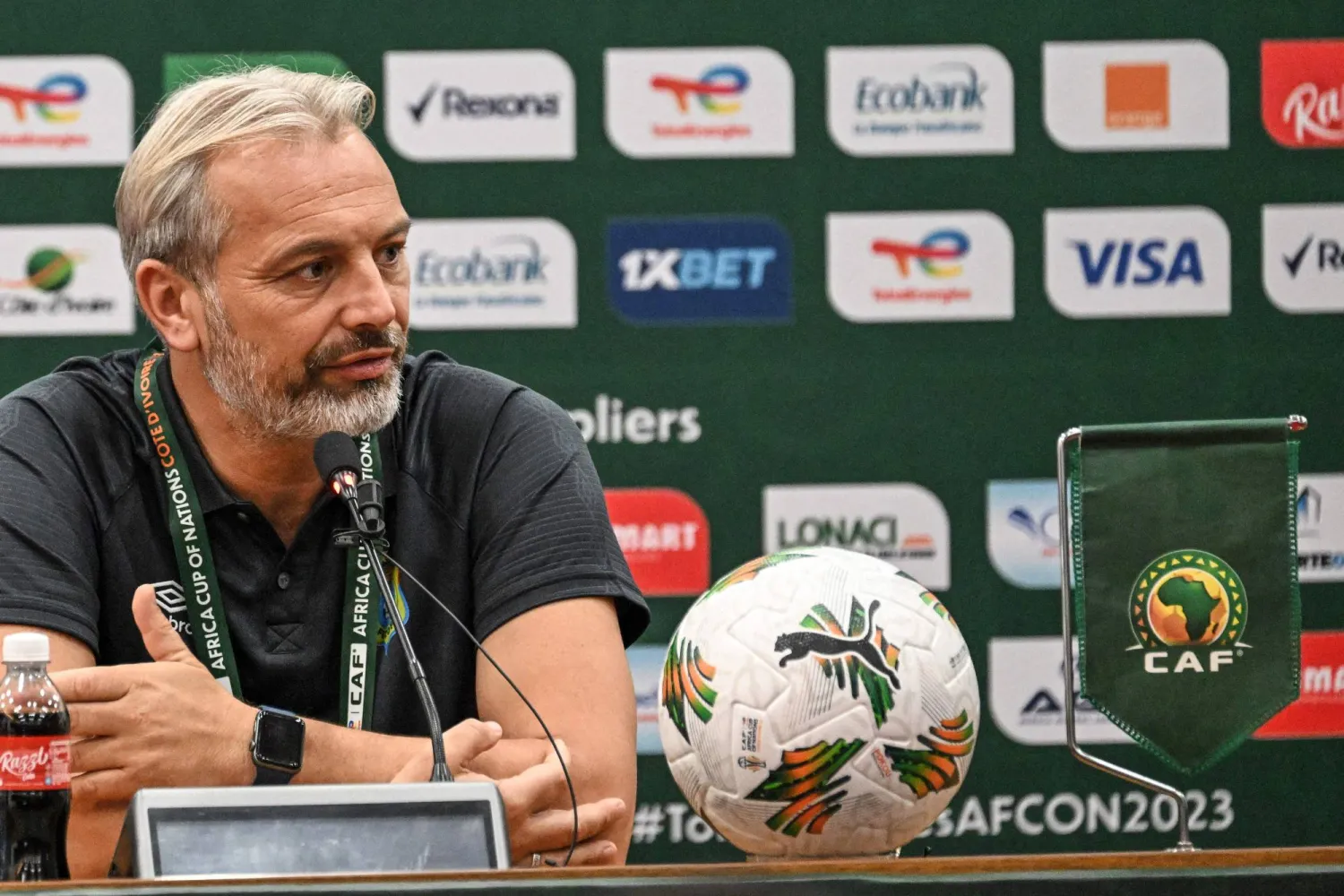 سيباستيان ديسابر المدير الفني لمنتخب الكونغو الديمقراطية (أ.ف.ب)