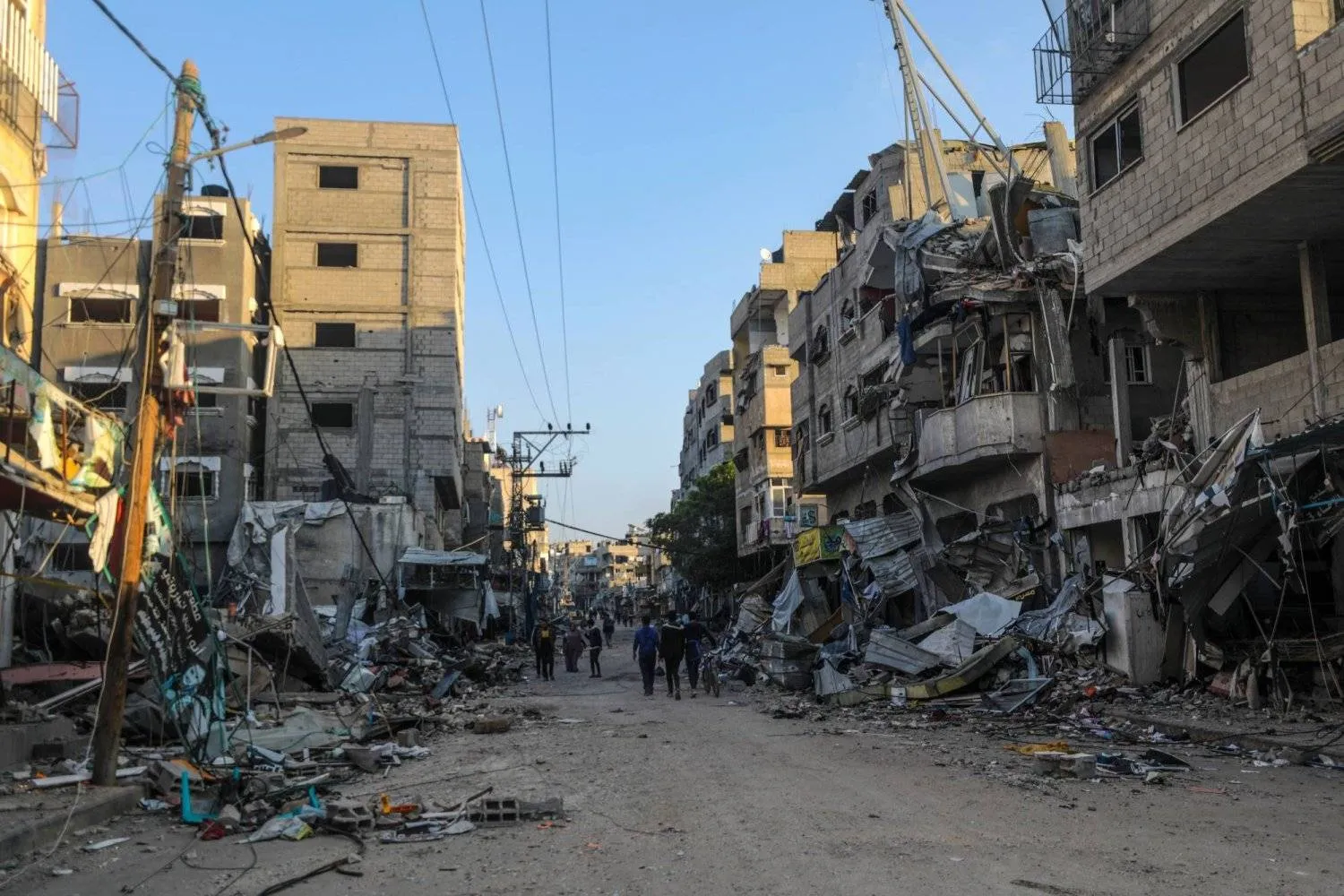 Destruction in Al-Maghazi camp in the central Gaza Strip. (EPA) 