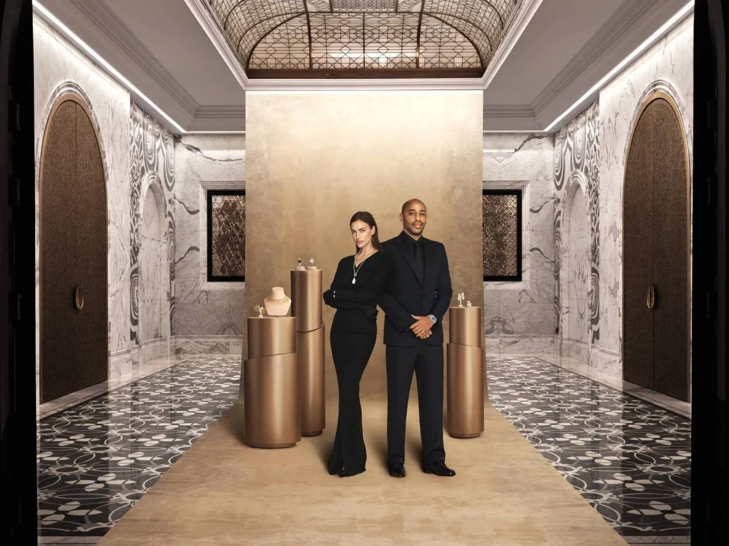 Irina Shayk and Thierry Henry from DJWE's promotion film.