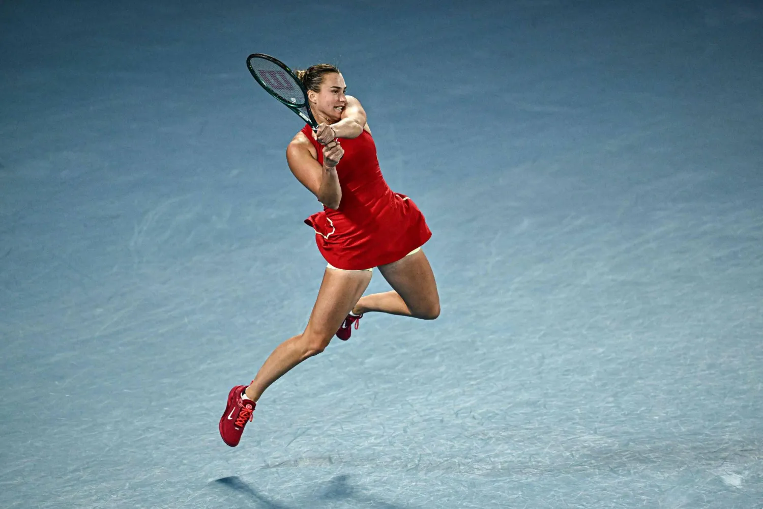 أرينا سابالينكا قاتلت بشراسة للحفاظ على اللقب (أ.ف.ب)