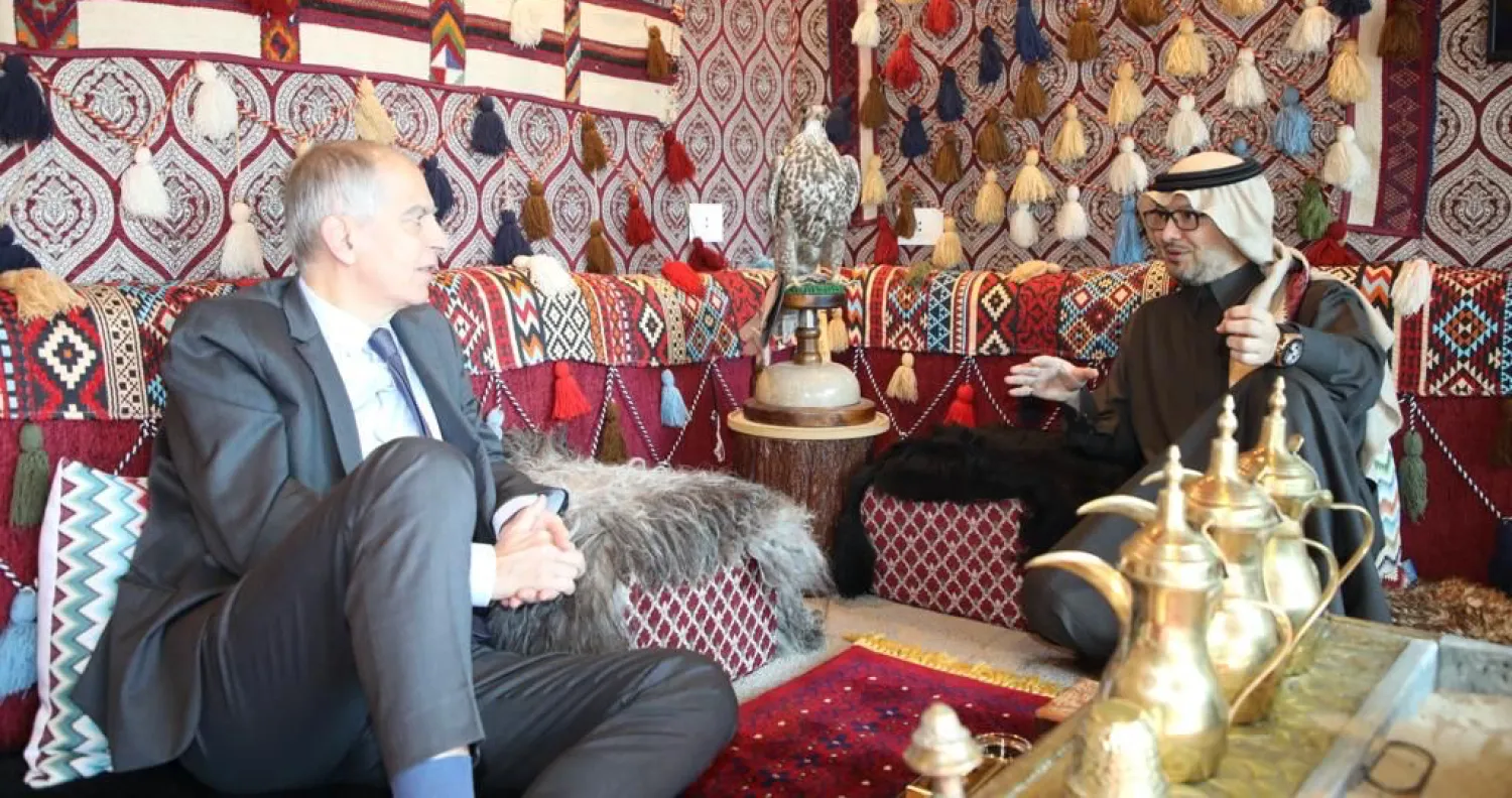 خلال اللقاء الذي جمع السفير السعودي وليد بخاري بالسفير الفرنسي هيرفيه ماغرو قبل أيام (حساب السفارة السعودية على منصة إكس)