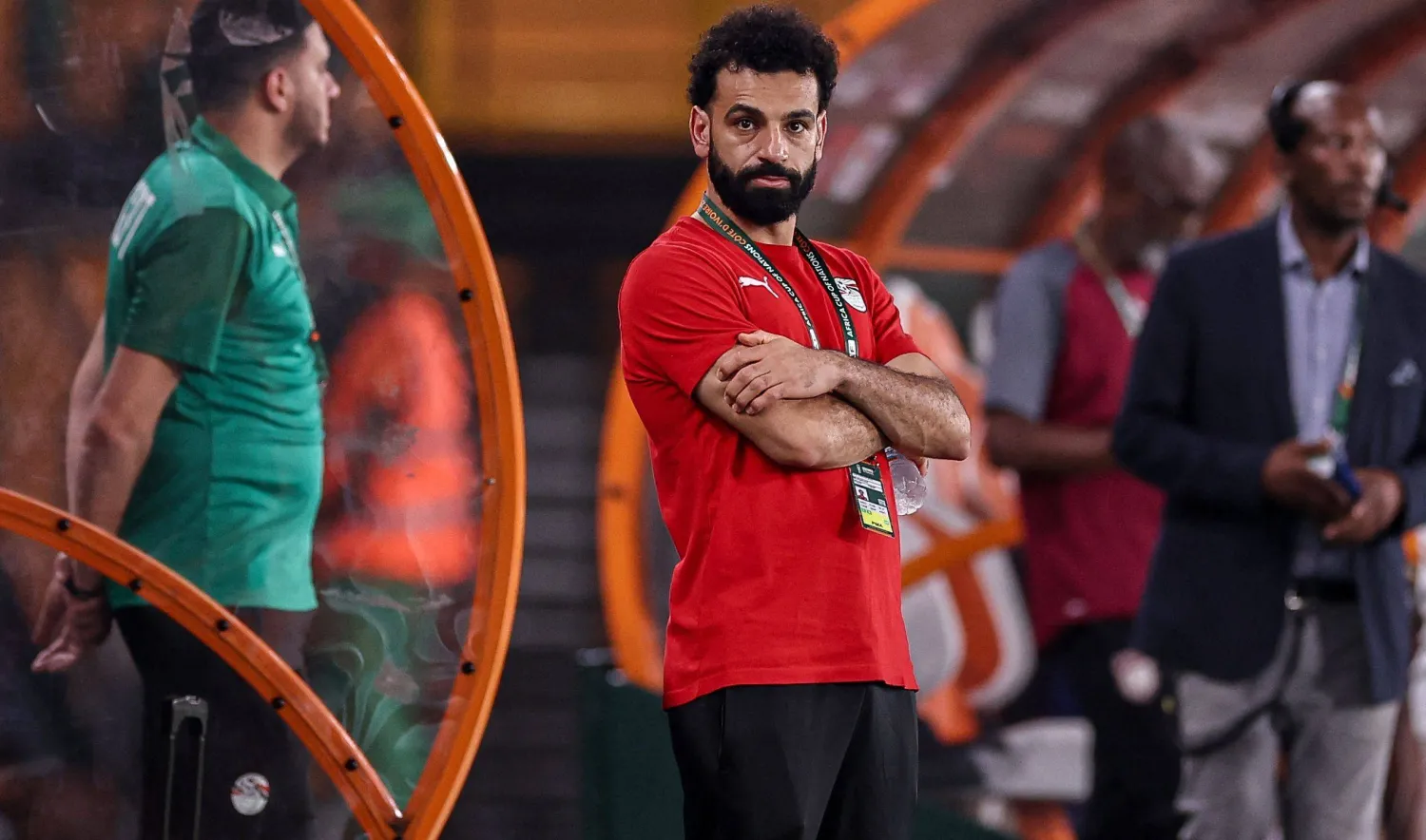 صلاح أكد سعيه الحثيث للتعافي من إصابته والعودة للمنتخب المصري (أ.ف.ب)