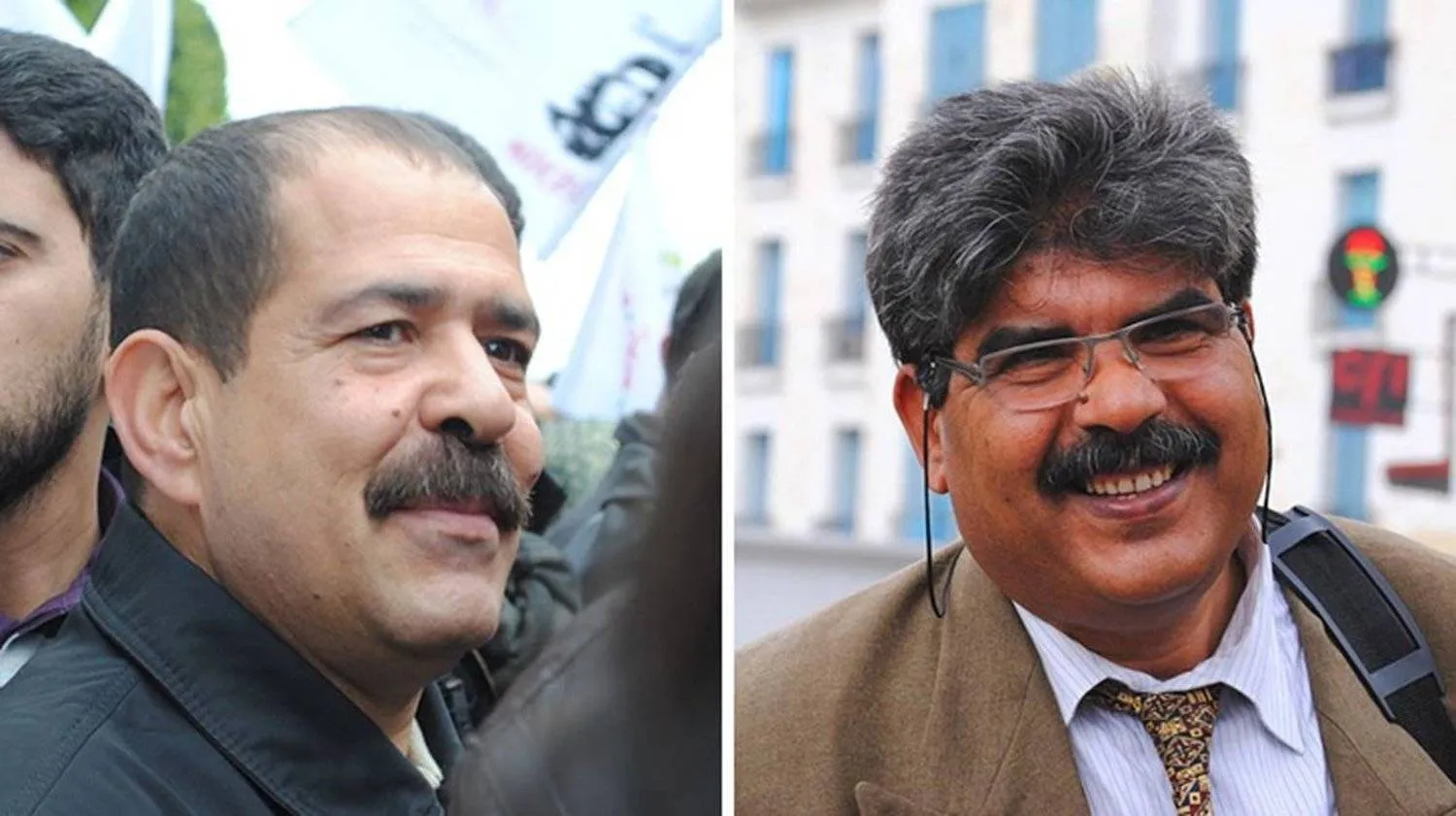 صورة مركبة تجمع القيادي محمد البراهمي وشكري بلعيد (الشرق الأوسط)