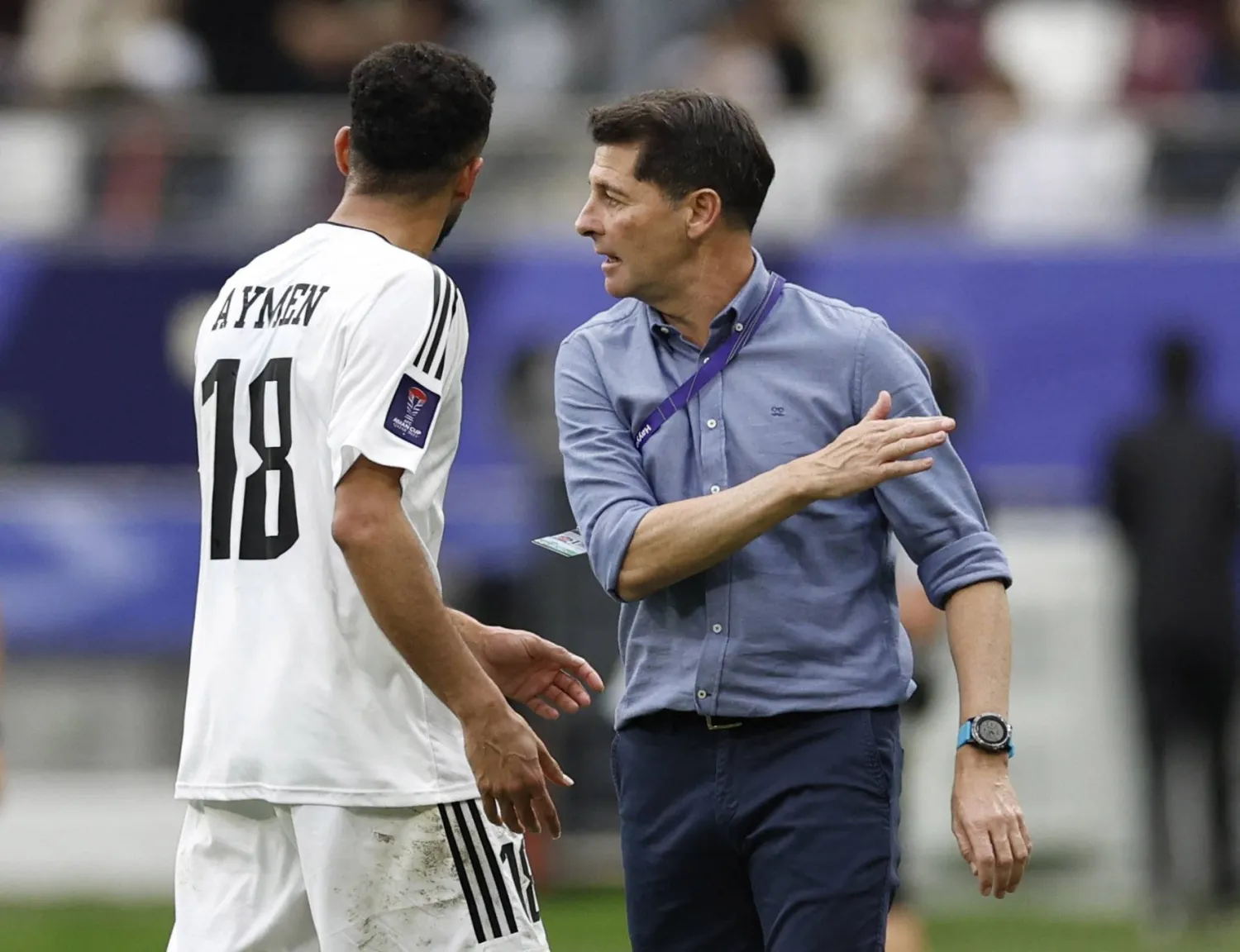 الإسباني خيسوس كاساس مدرب العراق (رويترز)