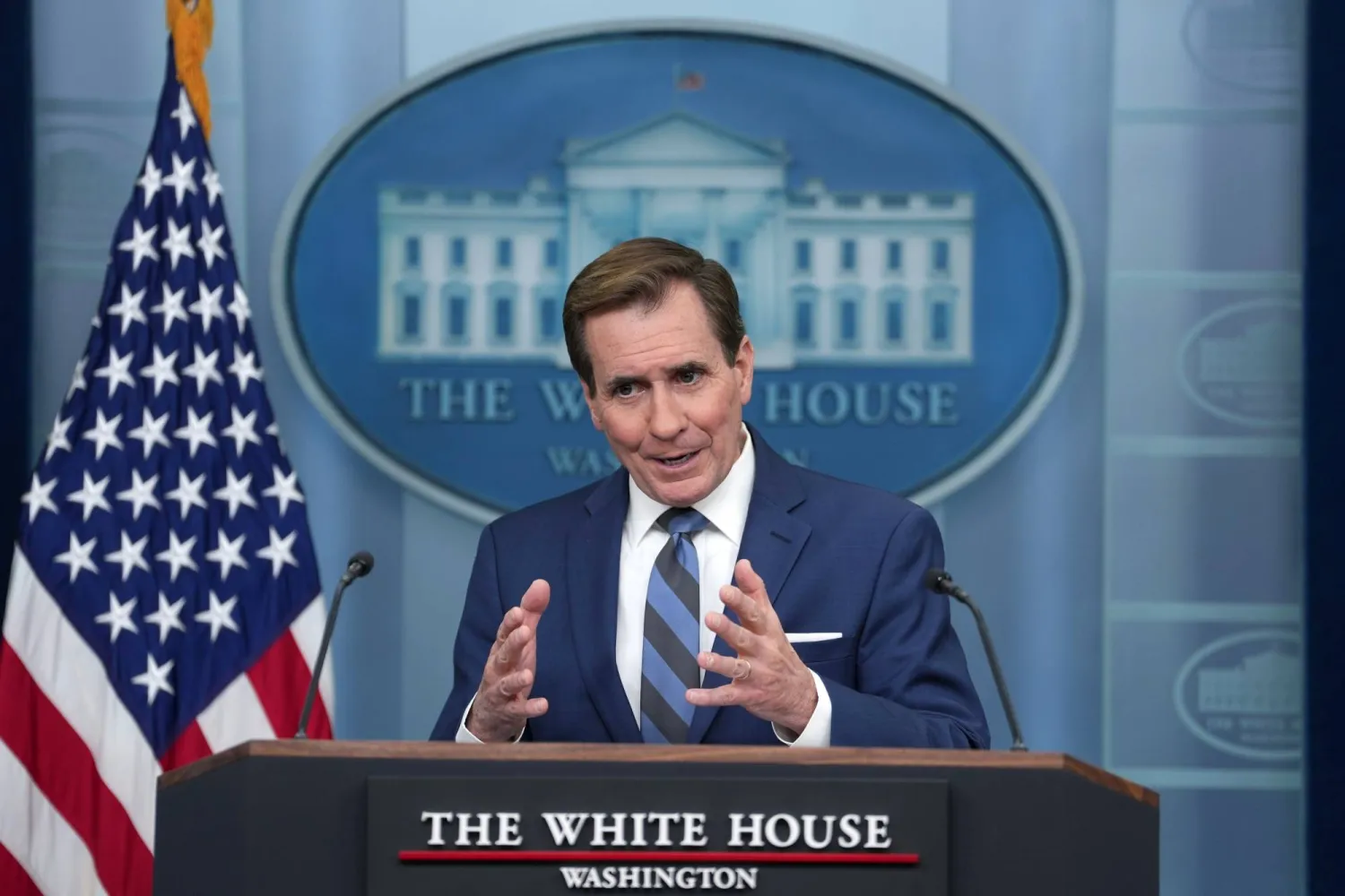 جون كيربي المتحدث باسم البيت الأبيض (إ.ب.أ)