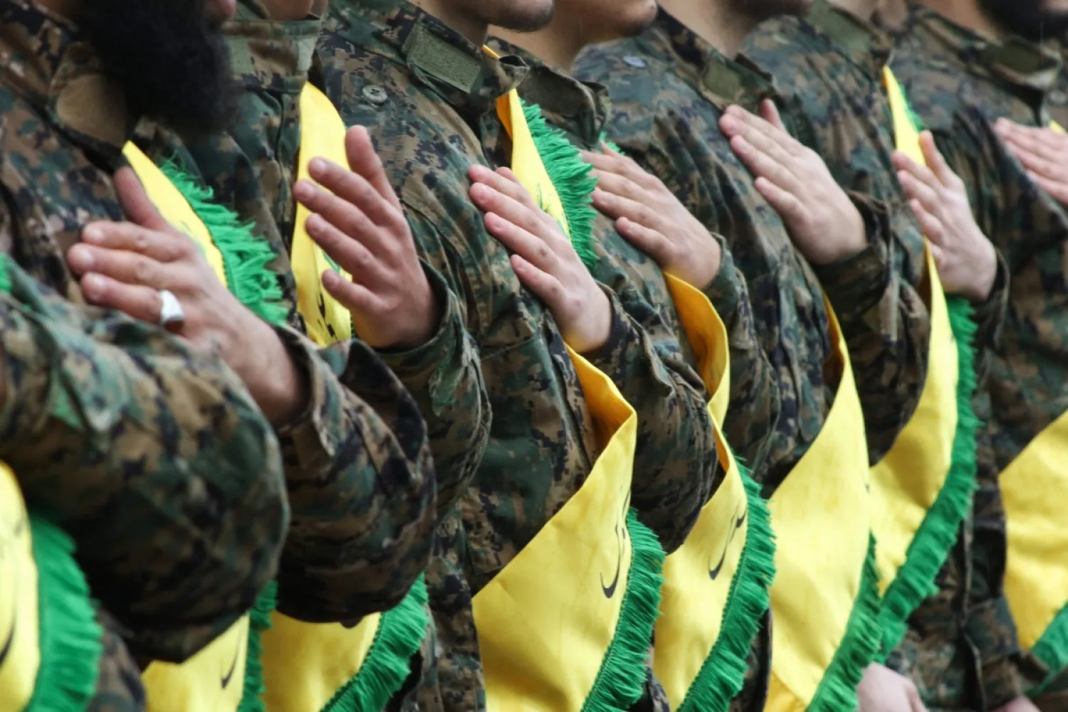 İsrail saldırısında öldürülen Hizbullah liderlerinden Ali Debs’in 16 Şubat’ta Güney Lübnan’ın Nebatiye kentinde düzenlenen cenaze töreni 