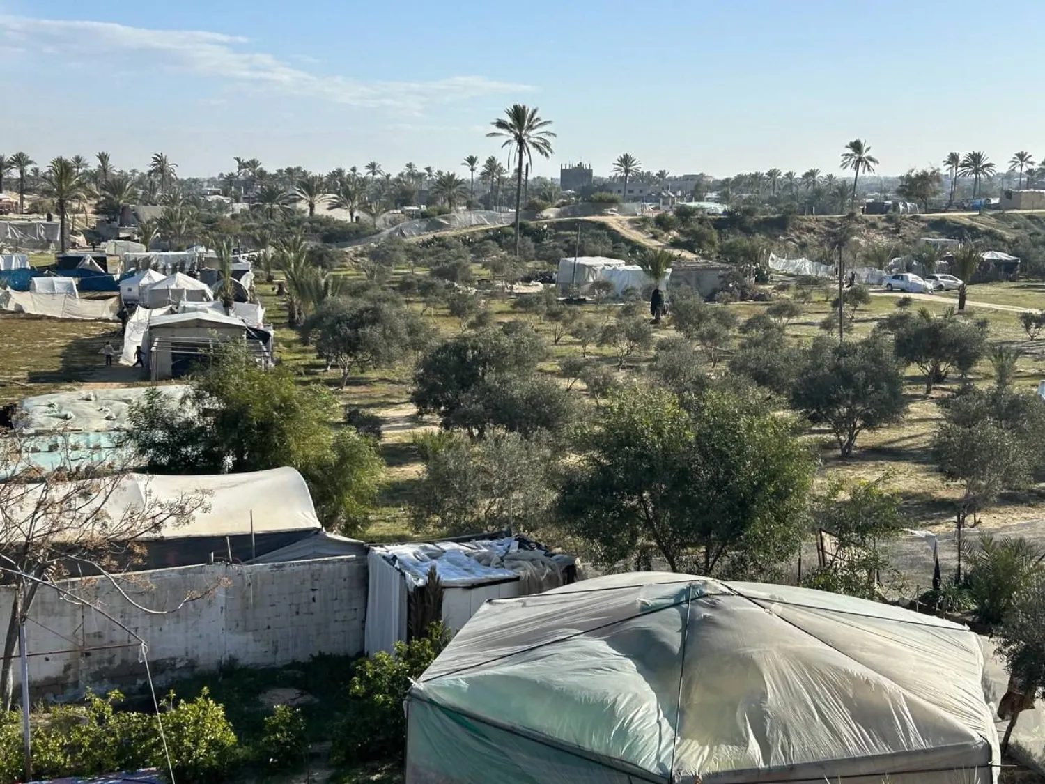 صورة عامة من مواصي خان يونس جنوب قطاع غزة، 1 فبراير 2024 (وكالة أنباء العالم العربي)