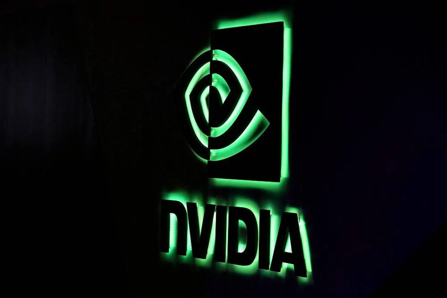 A NVIDIA logo is shown at SIGGRAPH 2017 in Los Angeles, California, US, July 31, 2017. (Reuters)