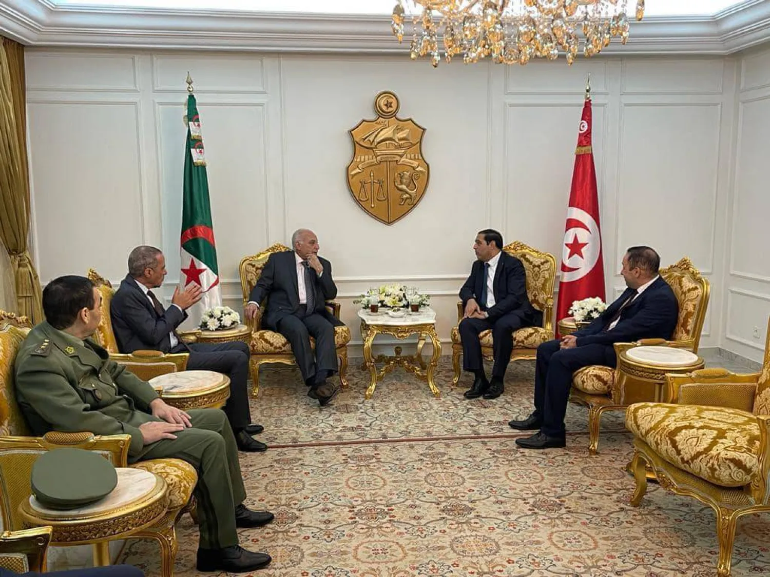 من حفل استقبال وزير الخارجية الجزائري بتونس (موقع الخارجية التونسية)