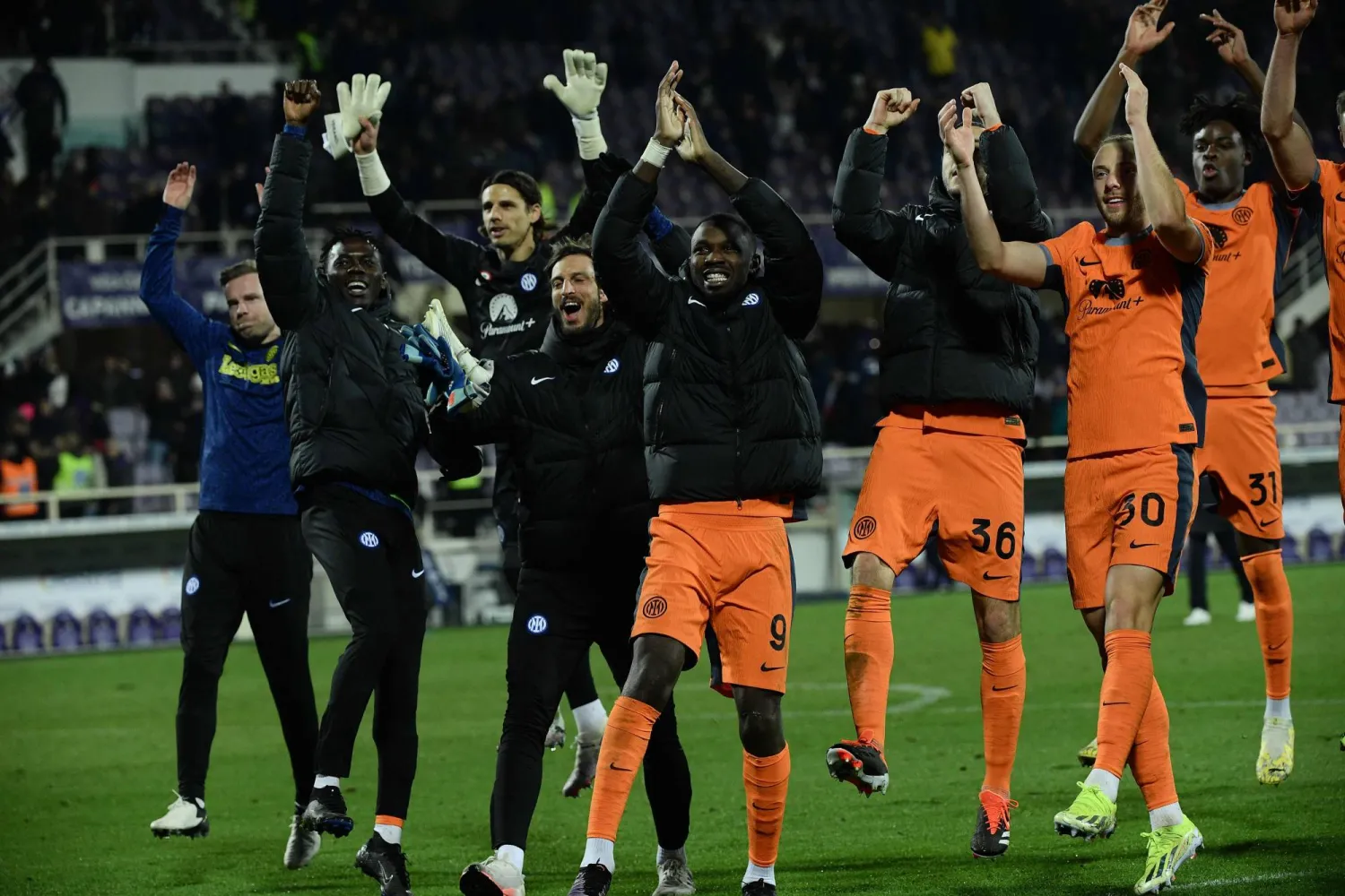 تمكن إنتر ميلان من تجاوز عقبة فيورنتينا في الجولة الماضية (أ.ف.ب)