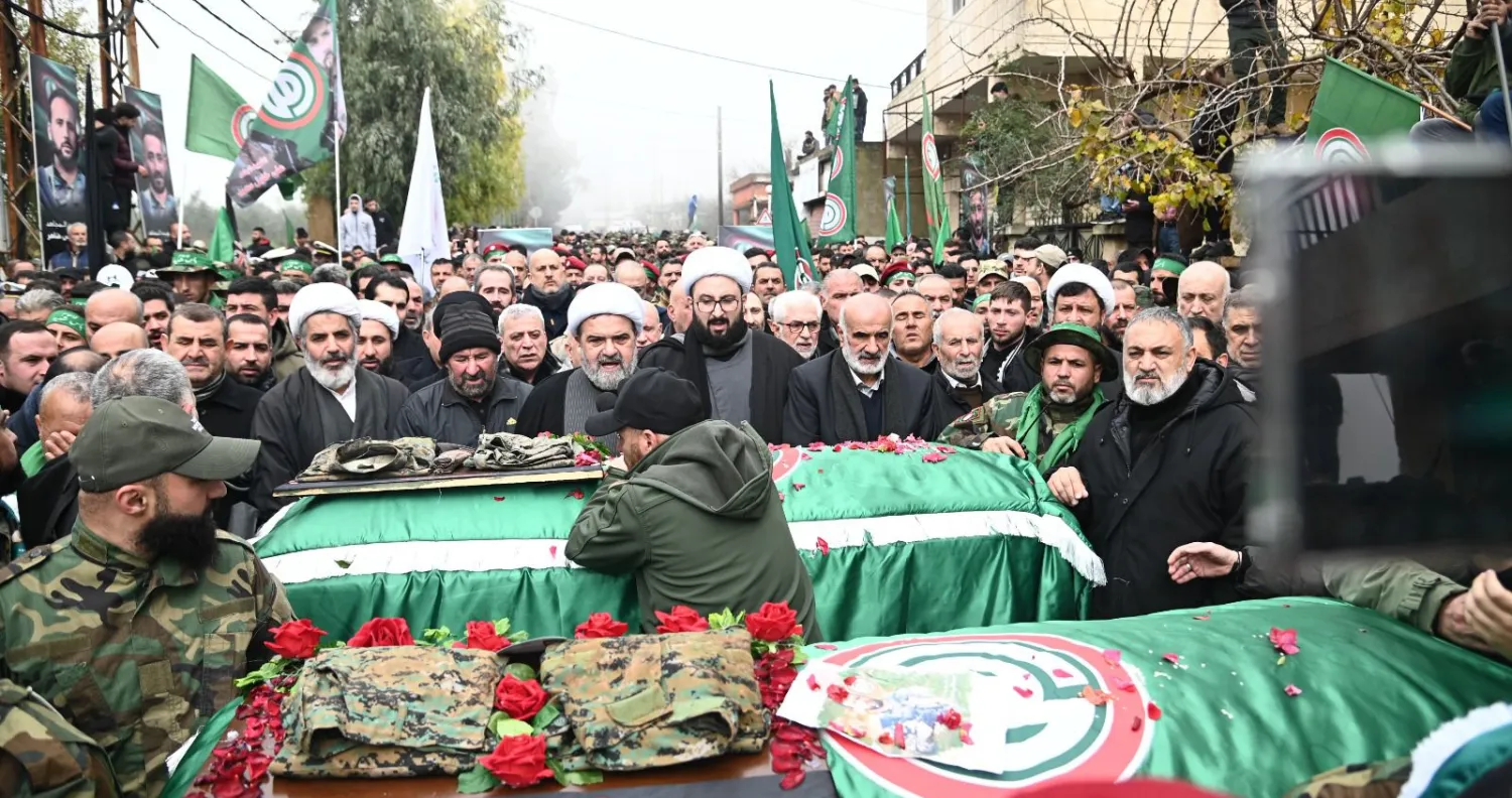 تشييع عنصرين لـ«حركة أمل» في بلدة بليدا الحدودية (الوكالة الوطنية)