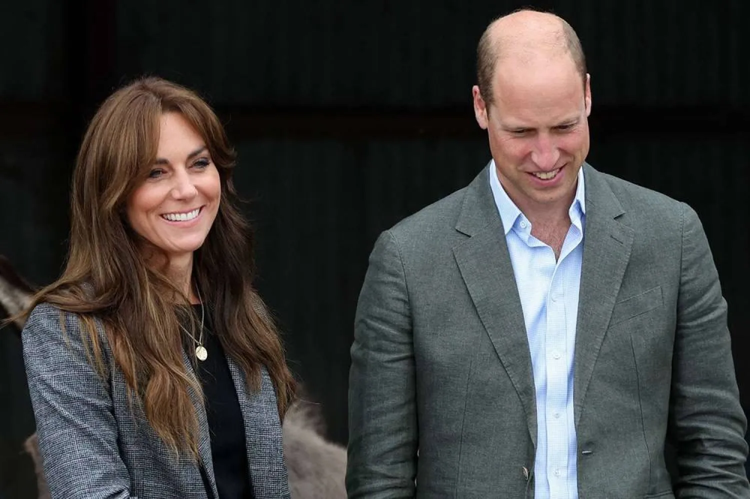Kate Middleton and Prince William visit Heredord on Sept. 14, 2023. (AFP via Getty Images)
