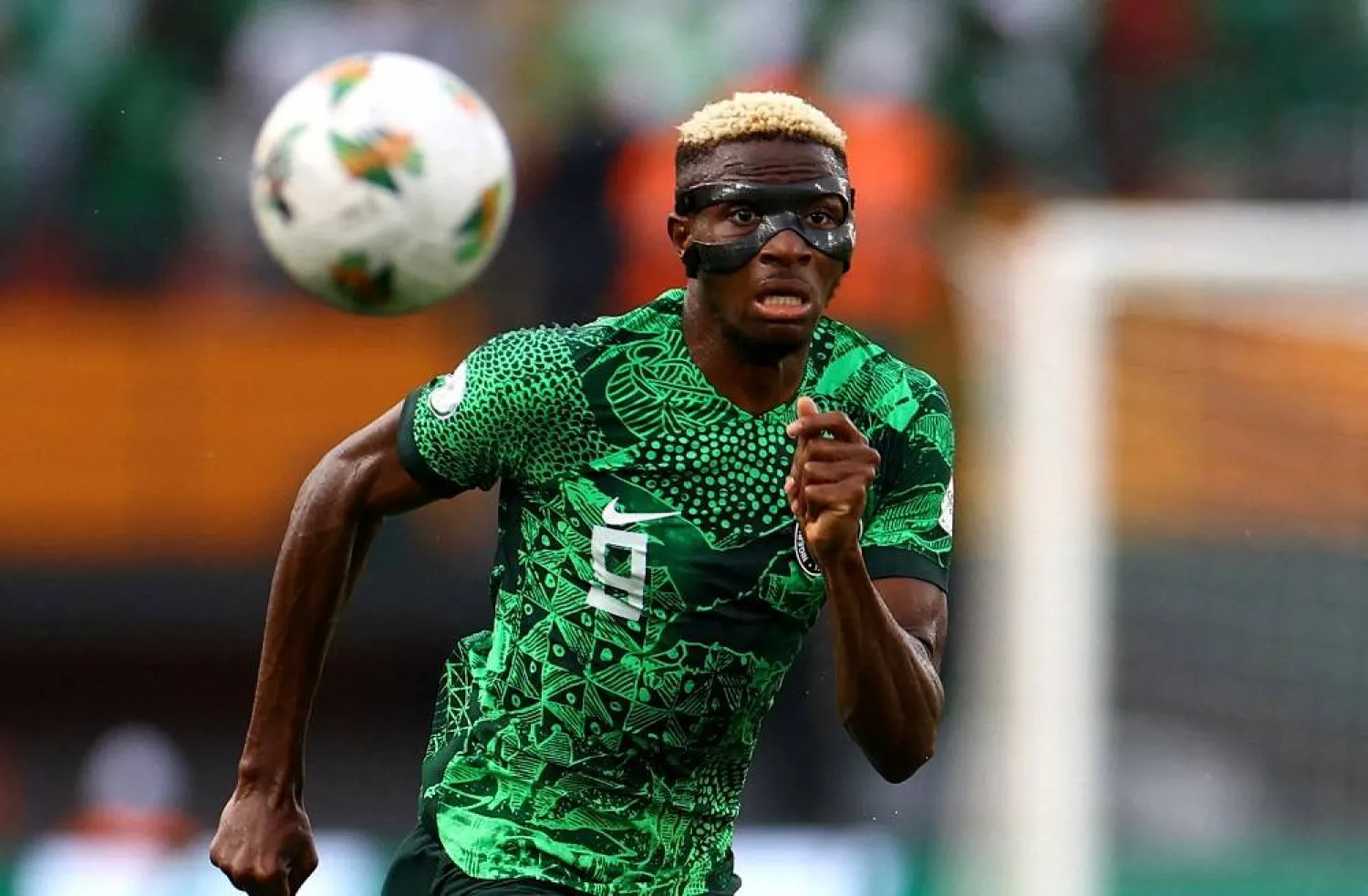  Football - Africa Cup of Nations - Quarterfinal - Nigeria v Angola - Stade Felix Houphouet-Boigny, Abidjan, Ivory Coast - February 2, 2024 Nigeria's Victor Osimhen in action. (Reuters)