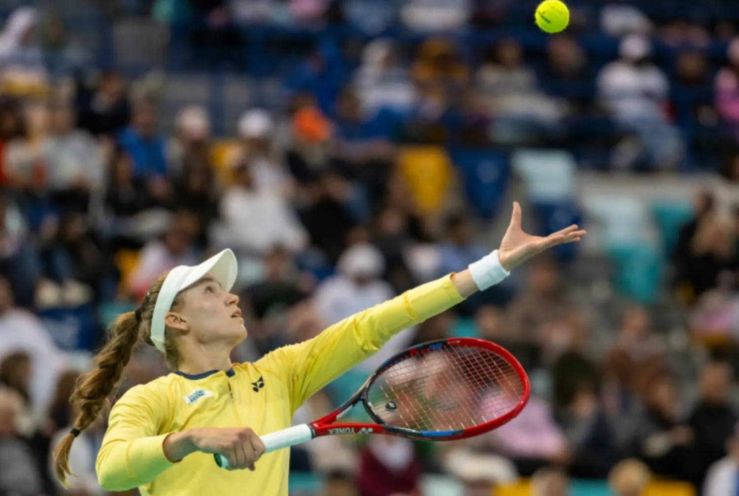 Elena Rybakina of Kazakhstan swept to her second title of the season in Abu Dhabi - AFP
