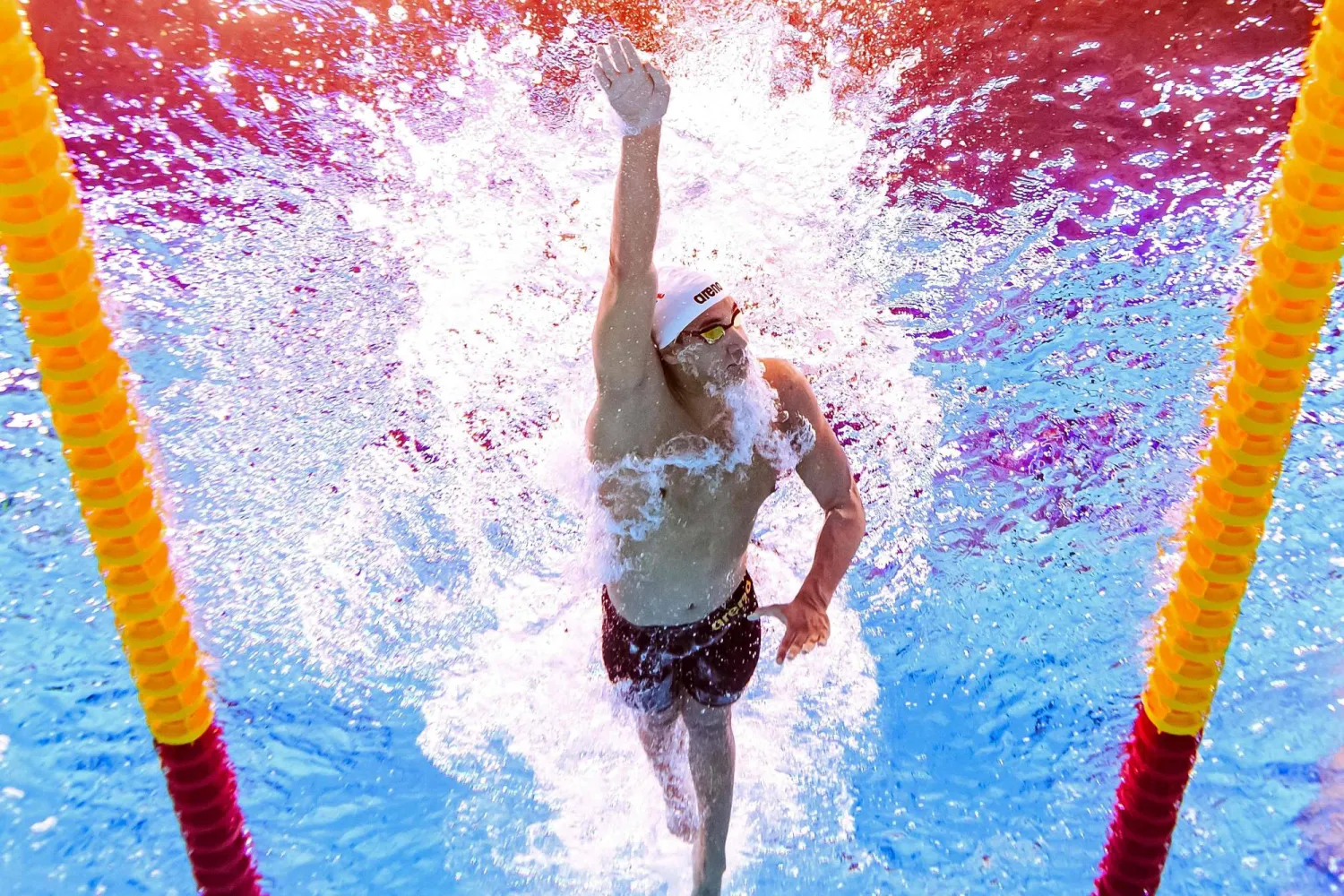 السباح التونسي أحمد الحفناوي (أ.ف.ب)