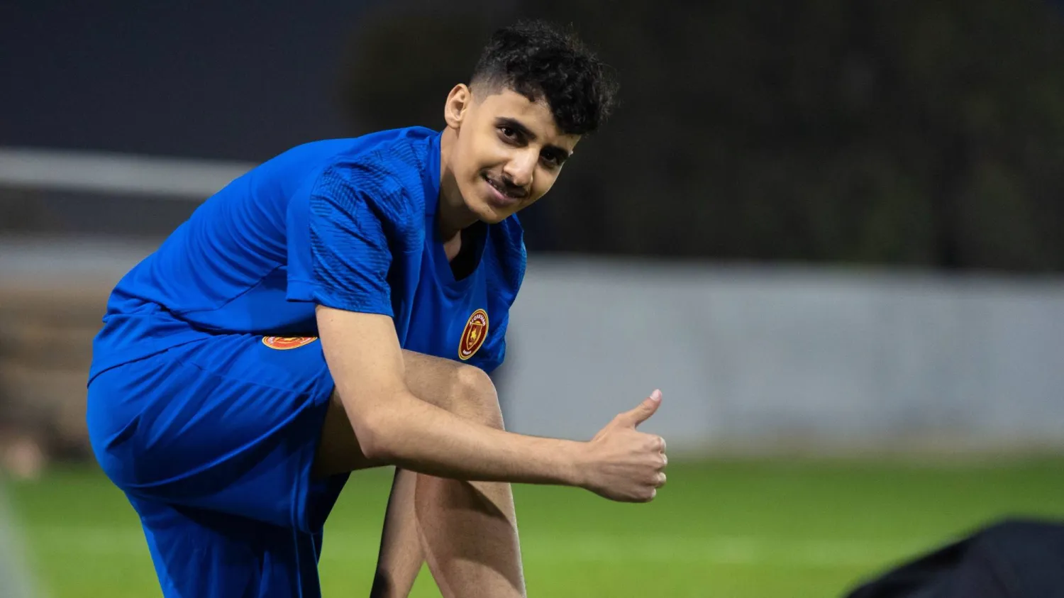 وليد خلال خوضه تجارب الأداء في نادي القادسية (نادي القادسية)