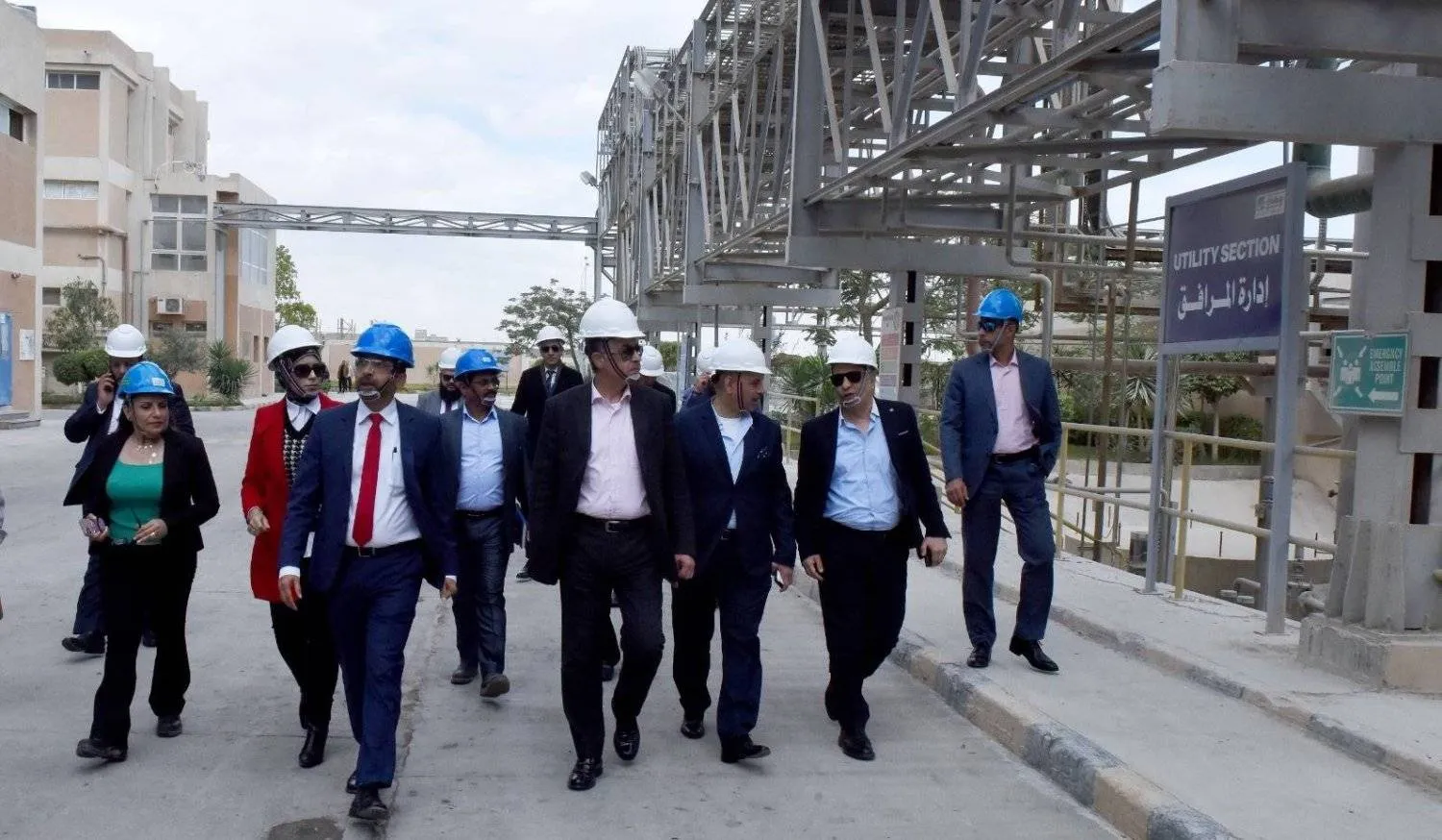 CEO of the General Authority for Investment and Free Zones (GAFI) Hossam Heiba, during a tour of the free zones in Suez Governorate (Asharq Al-Awsat)