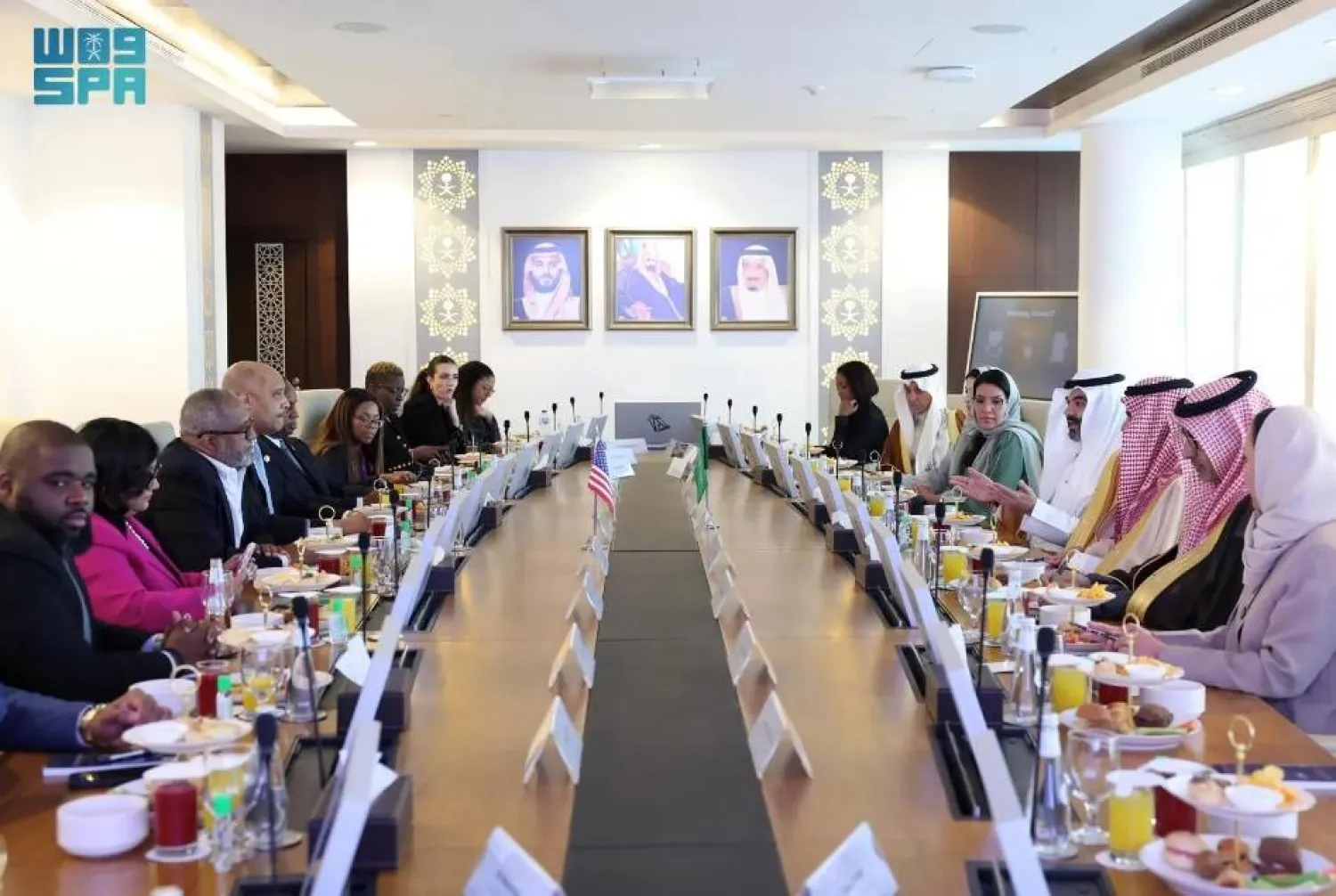 The Minister of Communications and Information Technology met with a group of members from the US House of Representatives in Riyadh. SPA