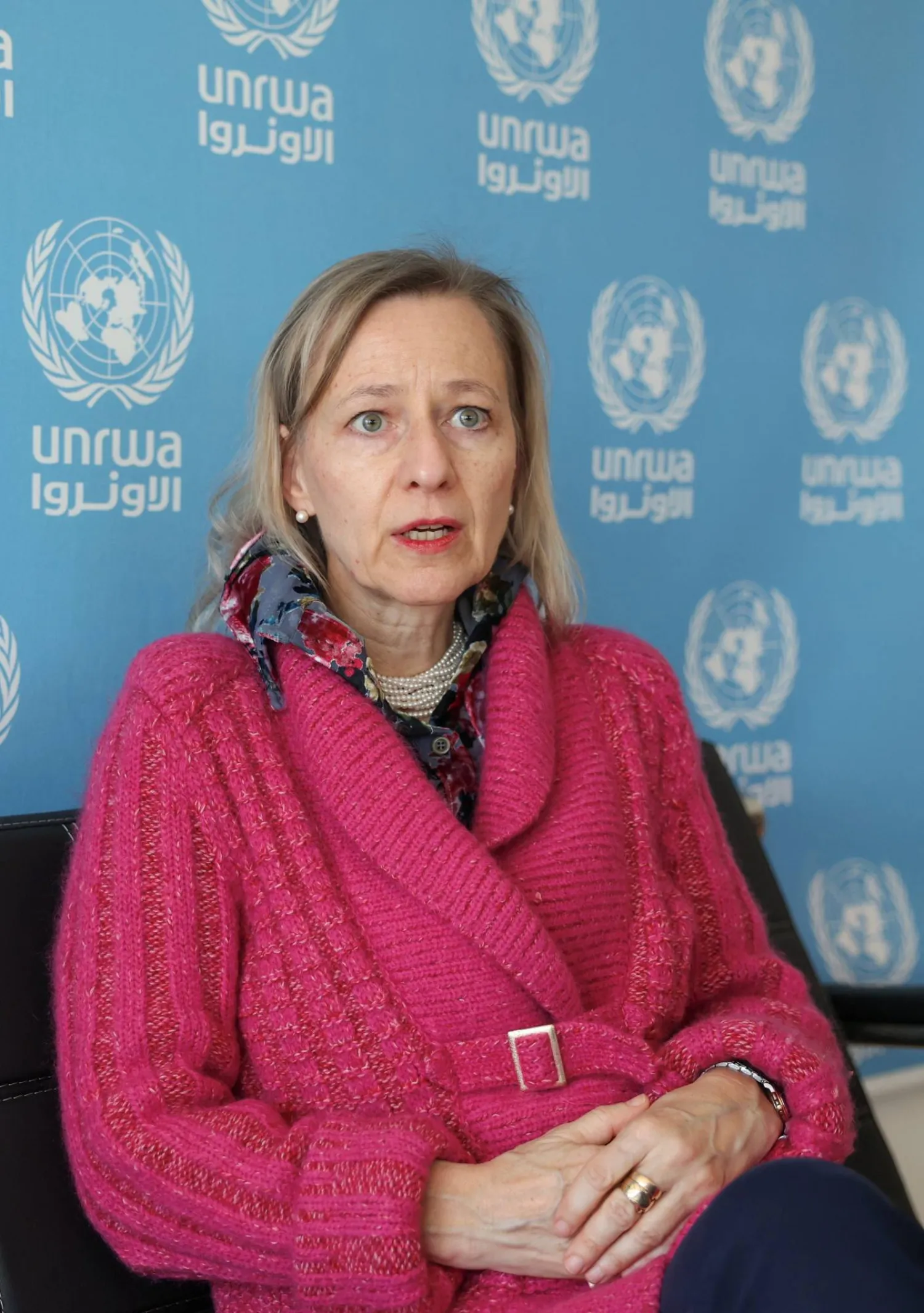 مديرة شؤون «الأونروا» في لبنان دوروثي كلاوس (رويترز)