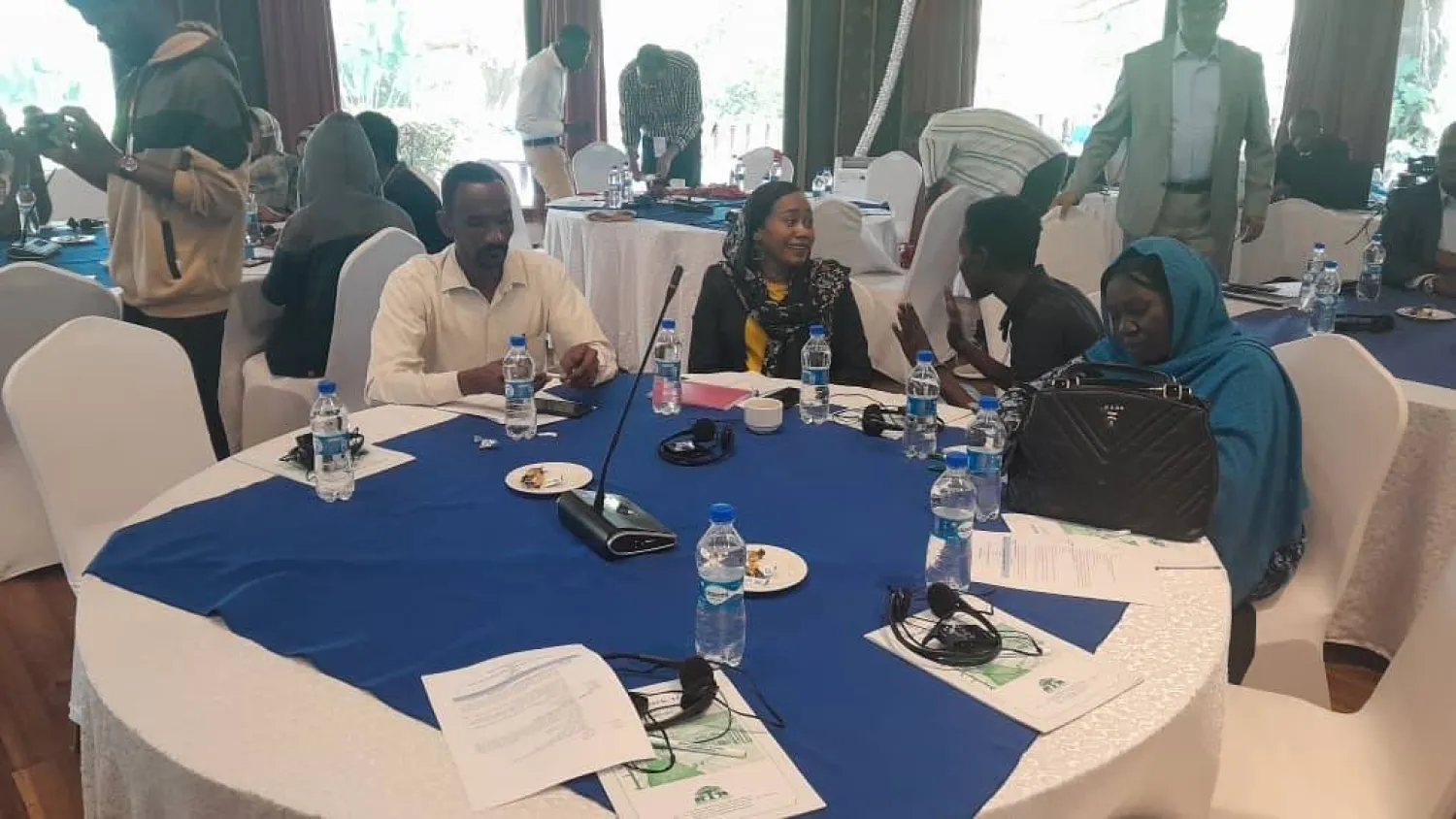 جانب من فعاليات ورش عمل تنسيقية «تقدم» السودانية (الشرق الأوسط)