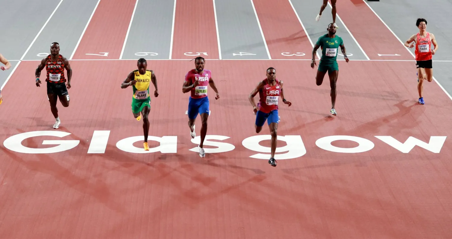 كولمان خلال السباق (رويترز)