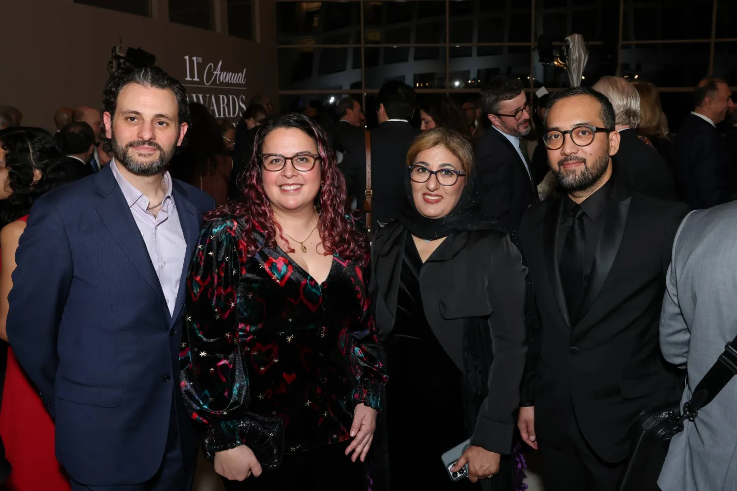 المكرمون الأربعة في مجال الإبداع الفني والإعلامي (تصوير: توني باول)  