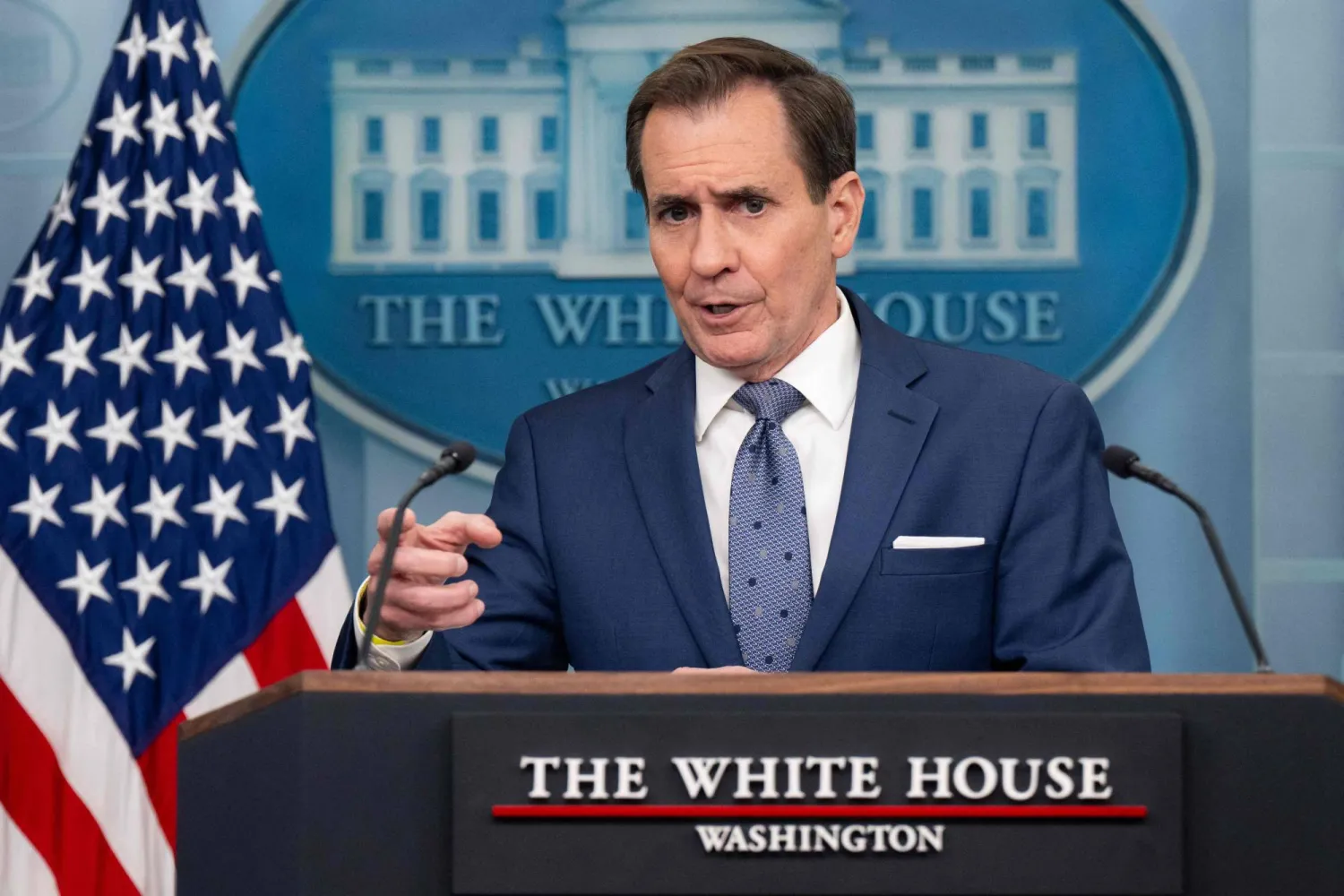 جون كيربي المتحدث باسم الأمن القومي بالبيت الأبيض (أ.ف.ب)