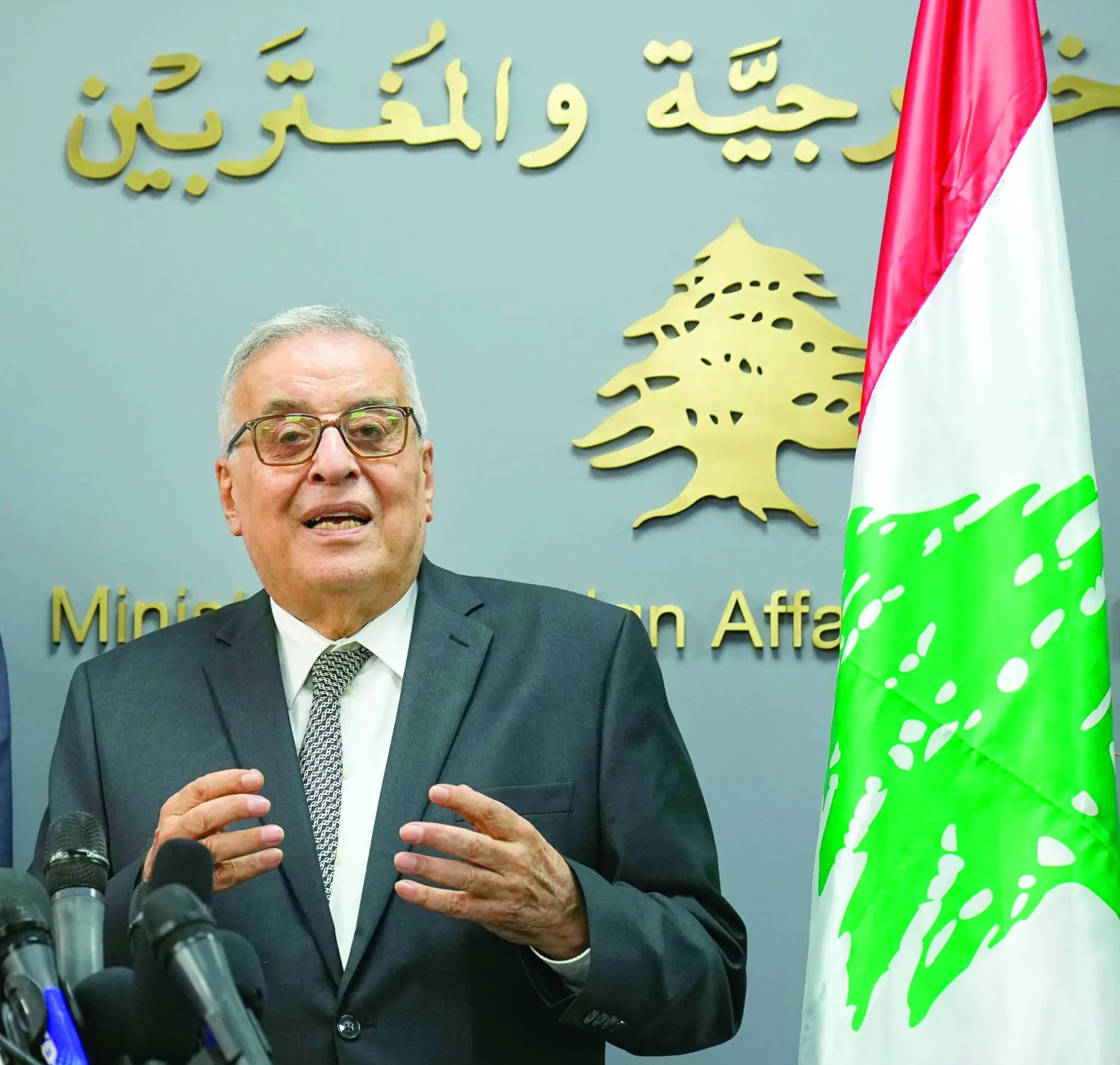 وزير الخارجية اللبناني عبد الله بو حبيب (أ.ب)