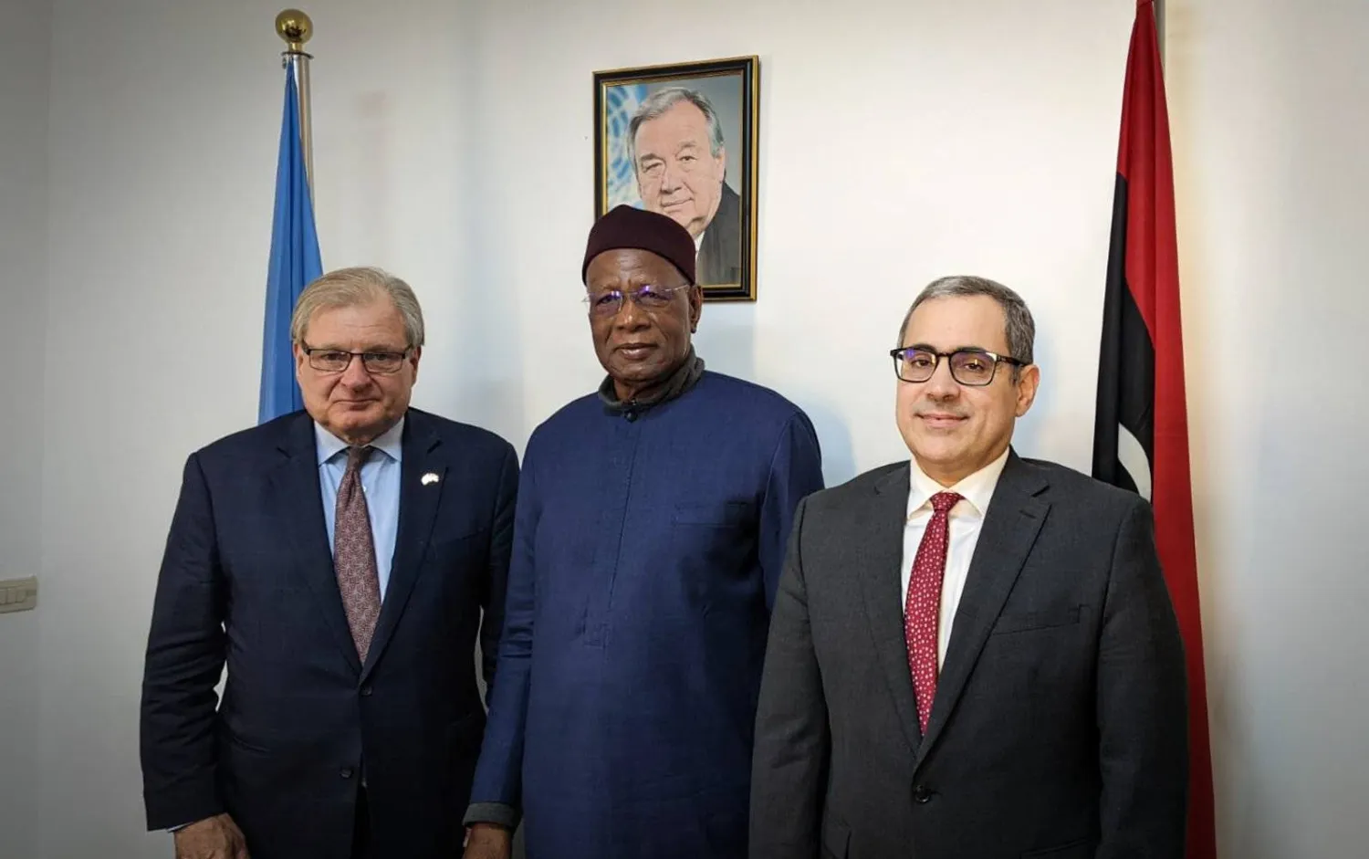 لقاء نورلاند والقائم بأعمال السفارة الأميركية مع باتيلي (السفارة الأميركية)