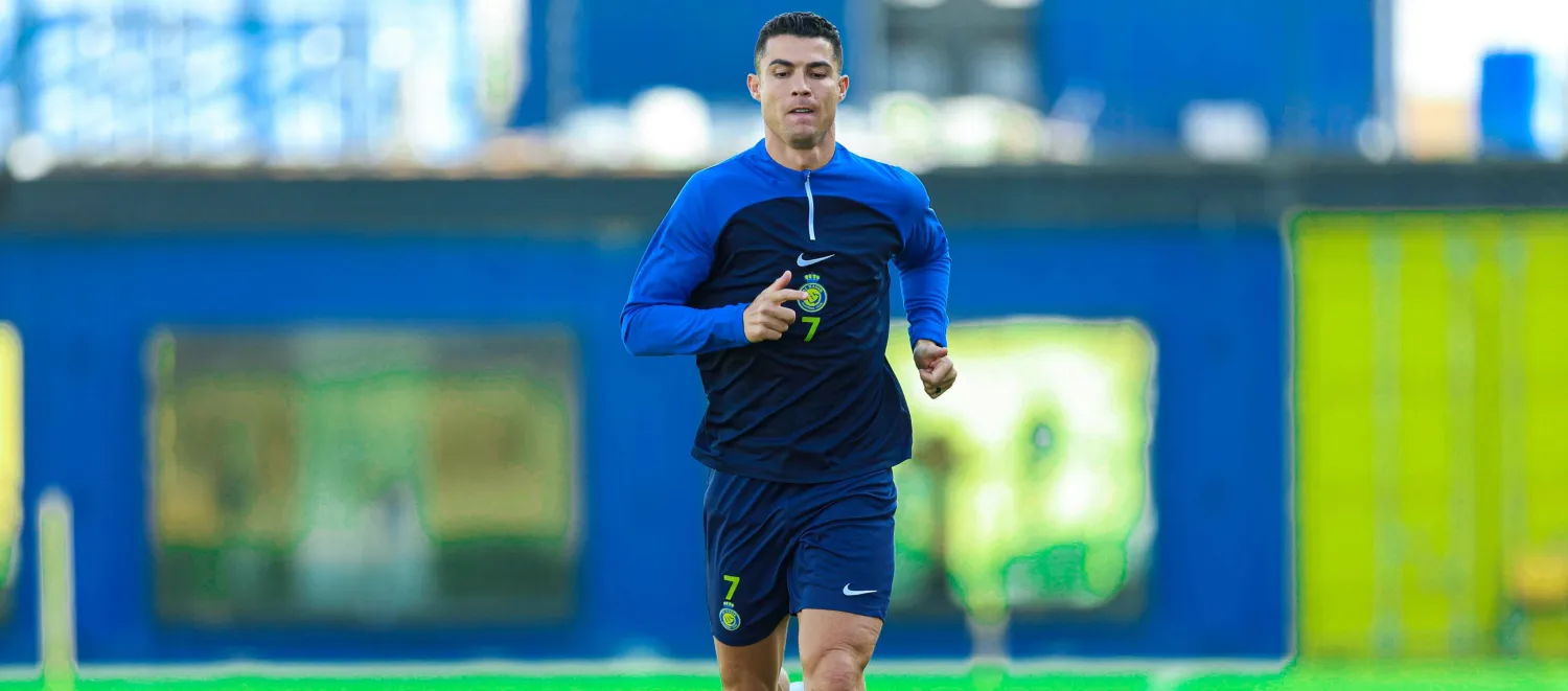 رونالدو خلال تدريبات النصر الأخيرة (نادي النصر)