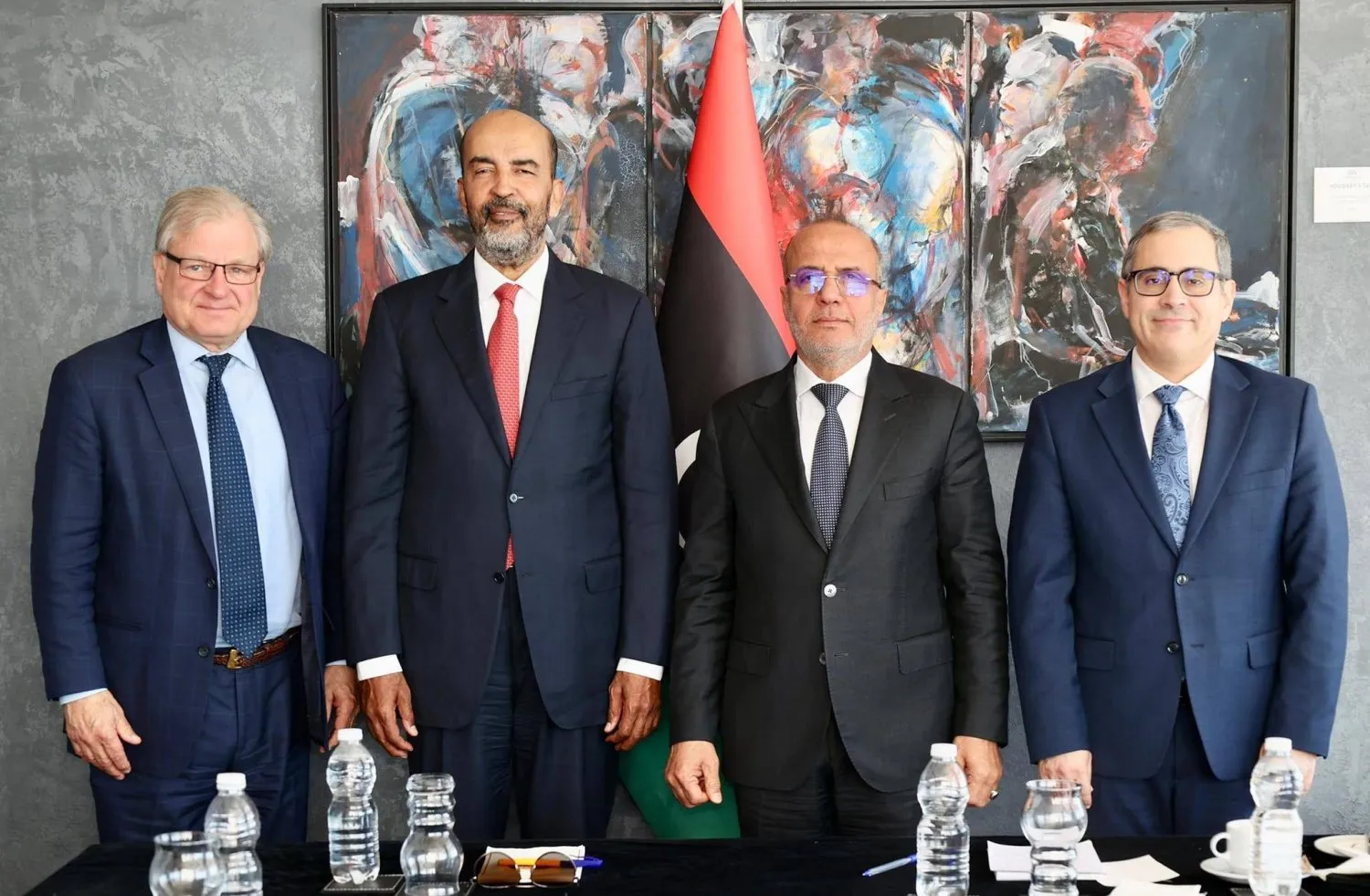 Libya Başkanlık Konseyi’nin iki üyesi, Norland ve Brent ile (Başkanlık Konseyi)