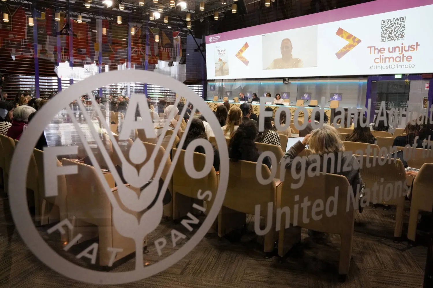 مؤتمر عُقد في وقت سابق الشهر الحالي بمقر «فاو» في العاصمة الإيطالية روما (أ.ب)